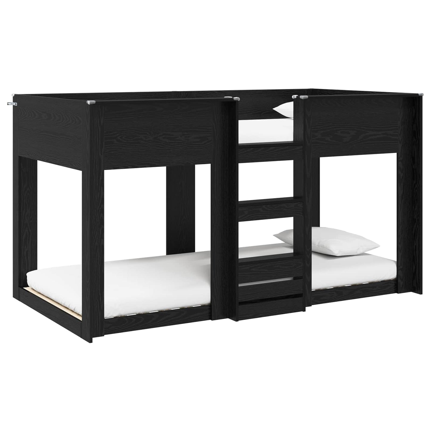 Bunk Bed for Kids Black Oak 100 x 200 cm Engineered Wood