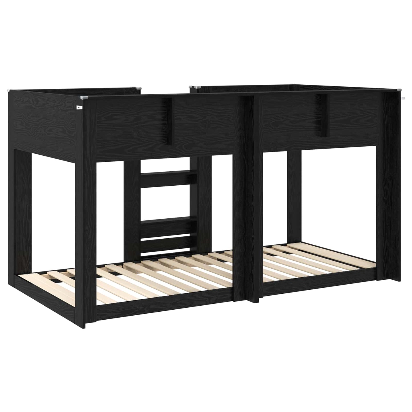 Bunk Bed for Kids Black Oak 100 x 200 cm Engineered Wood