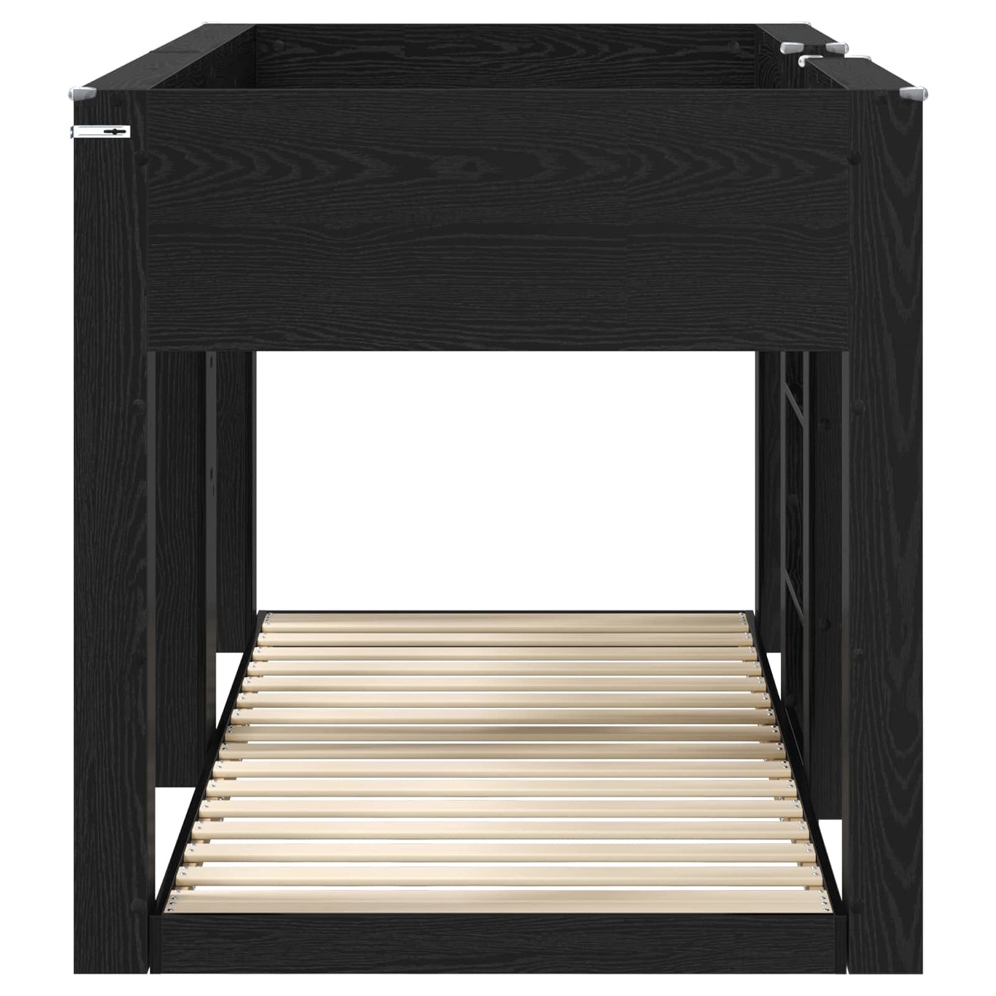 Bunk Bed for Kids Black Oak 100 x 200 cm Engineered Wood