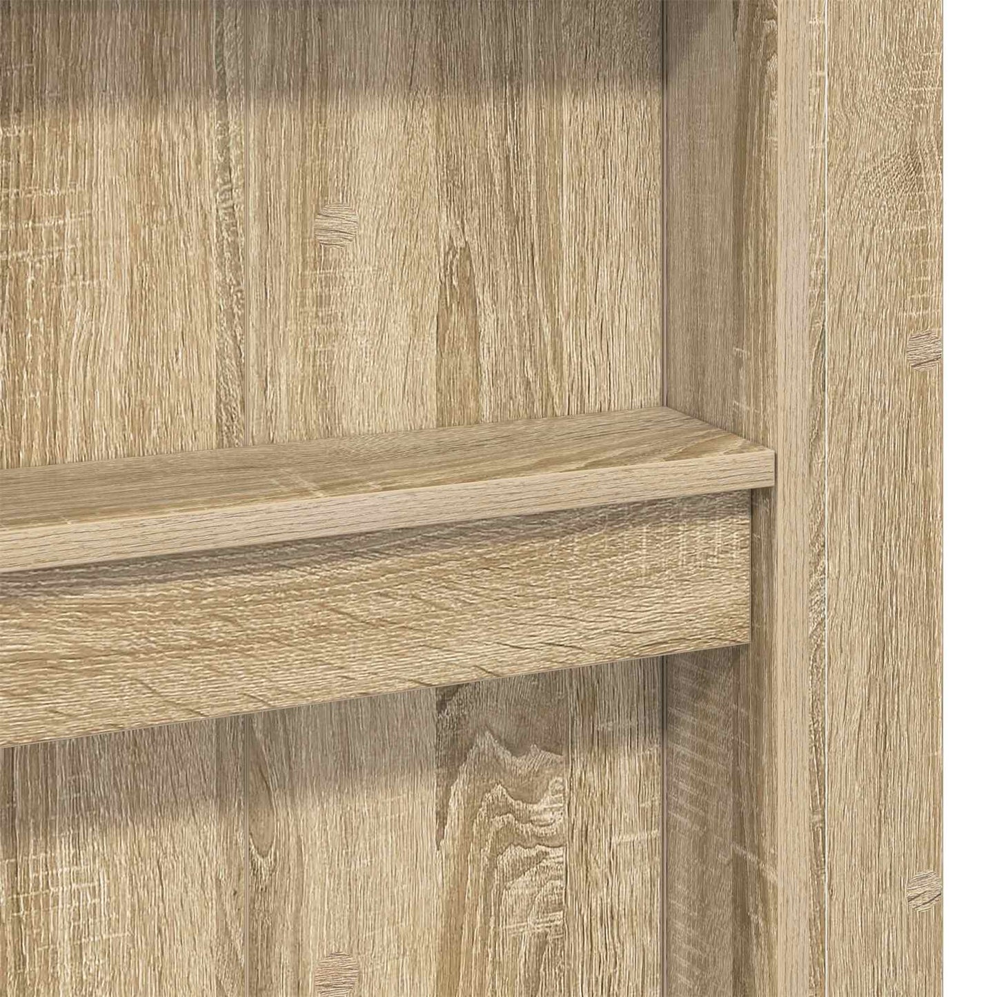 Loft Bed Frame with Desk Sonoma Oak 75 x 190 cm Engineered Wood