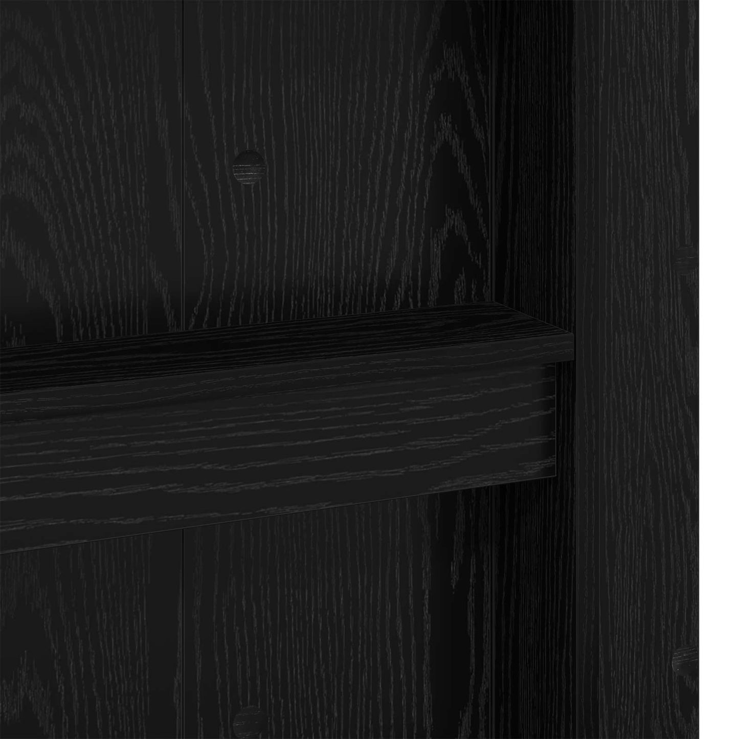 Loft Bed Frame with Desk Black Oak 90 x 190 cm Engineered Wood