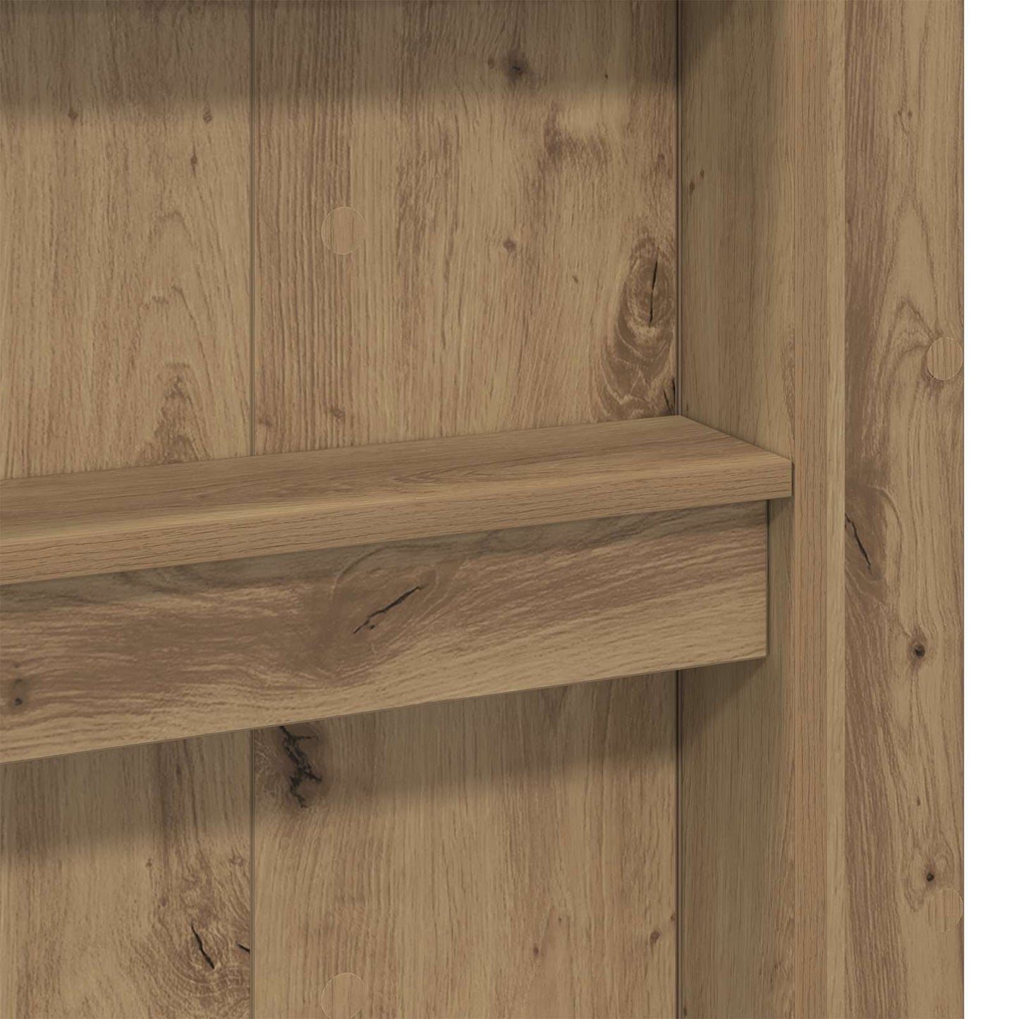 Loft Bed Frame with Desk with Storage Artisan Oak 90 x 190 cm