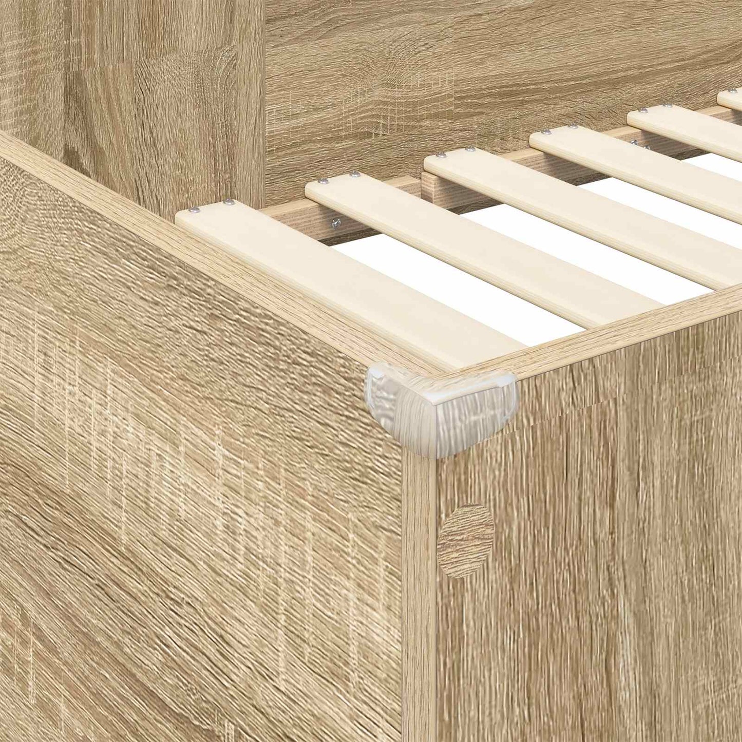 Loft Bed Frame with Desk Sonoma Oak 80 x 200 cm Engineered Wood