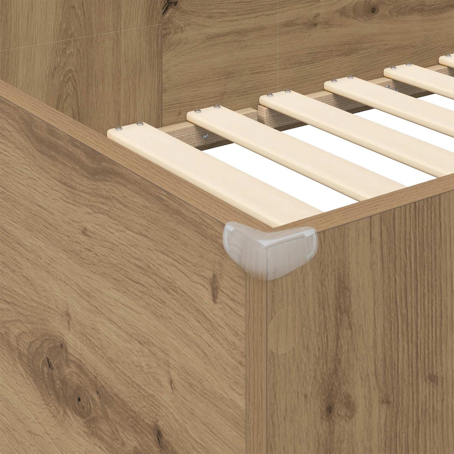 Loft Bed Frame with Desk with Storage Artisan Oak 80 x 200 cm