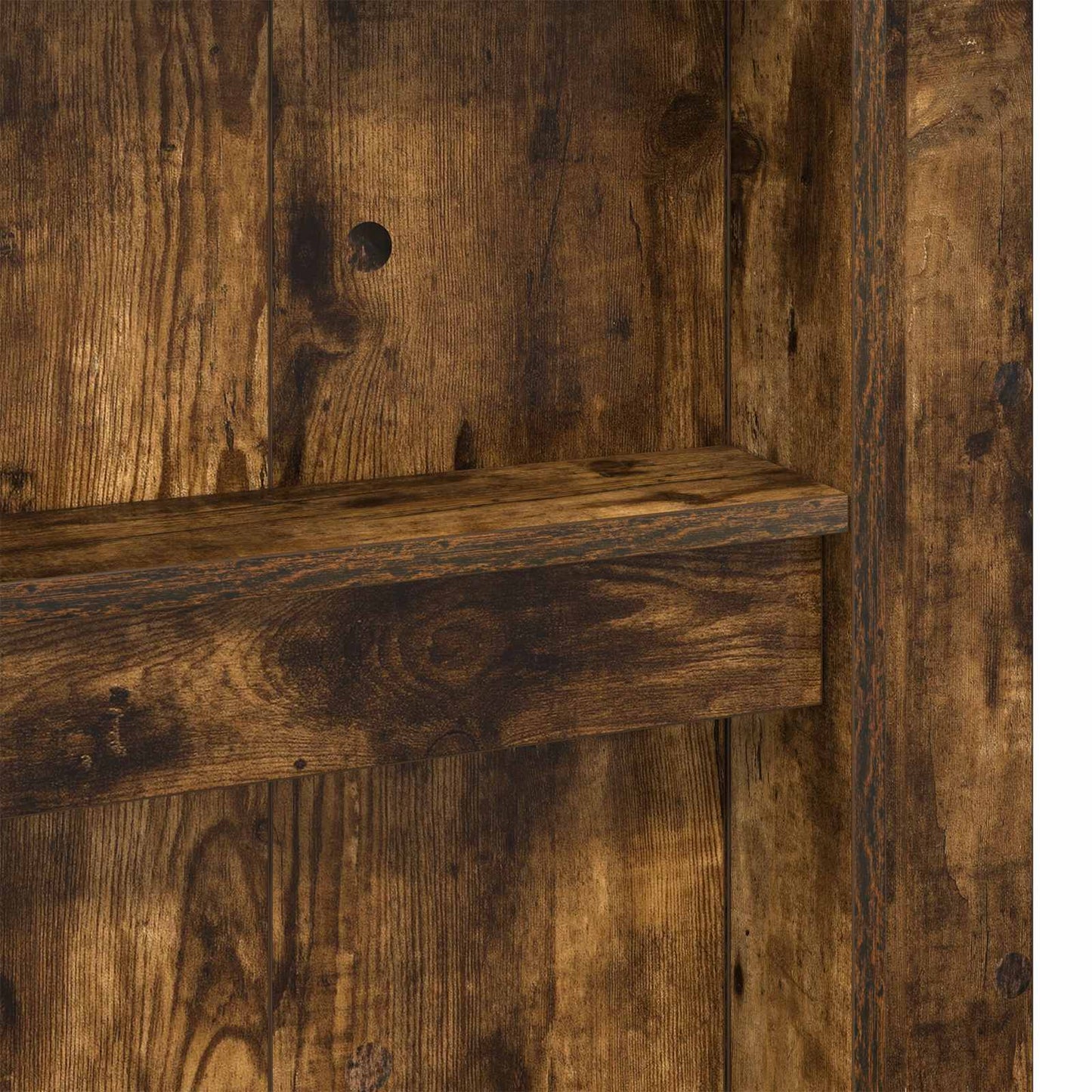 Loft Bed Frame with Desk with Storage Smoked Oak 100 x 200 cm