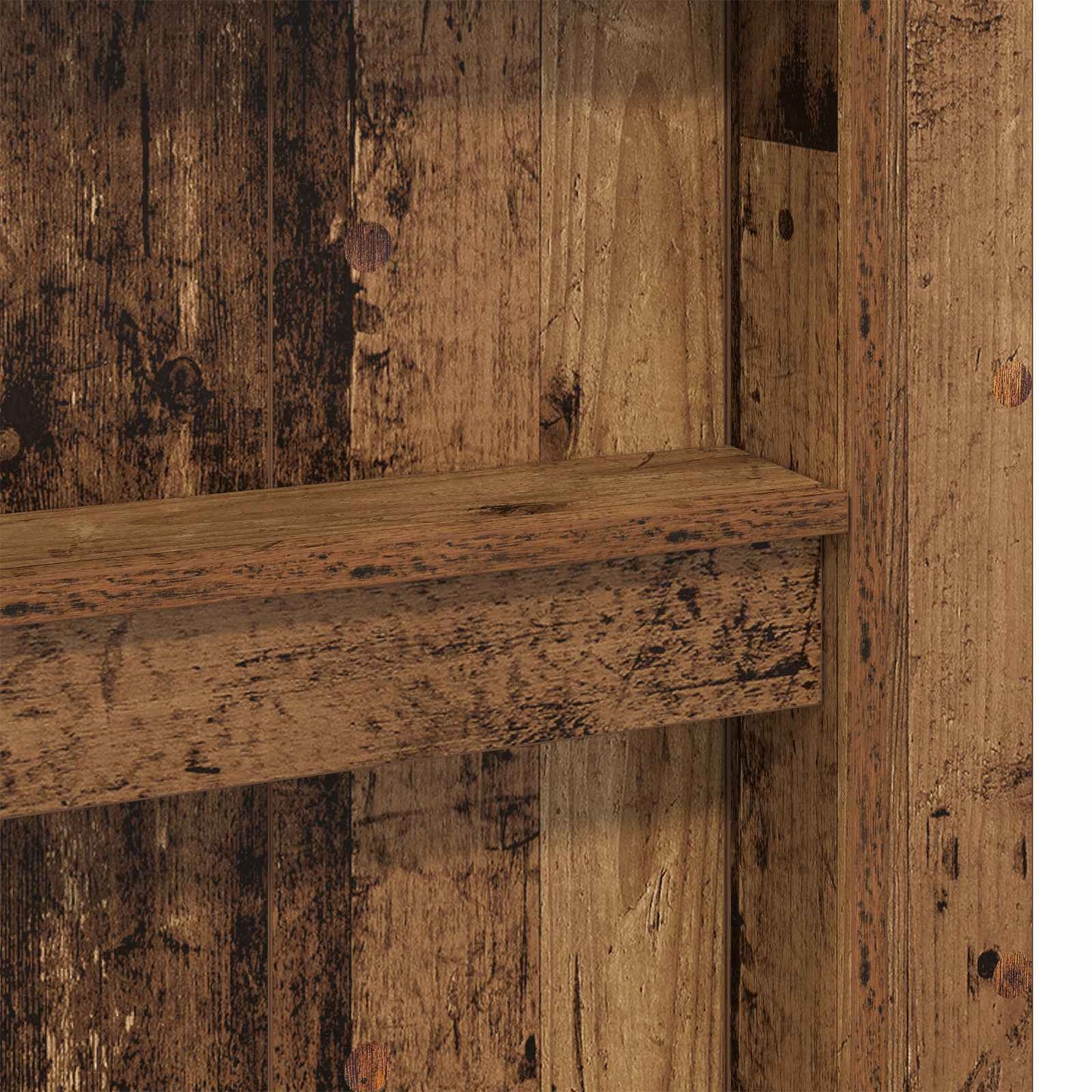 Loft Bed Frame with Desk Old Wood 100 x 200 cm Engineered Wood