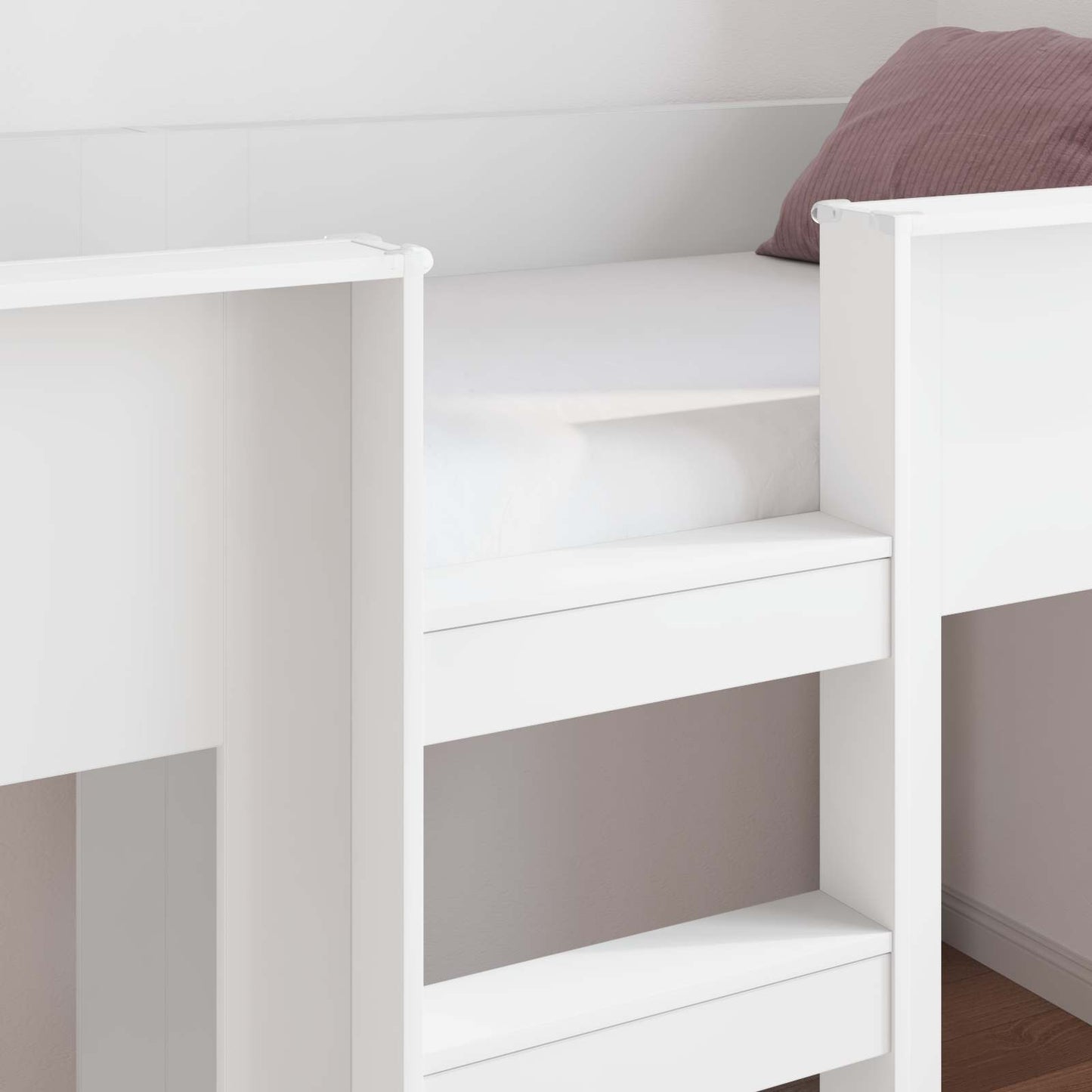 Bunk Bed for Kids White 75 x 190 cm Engineered wood