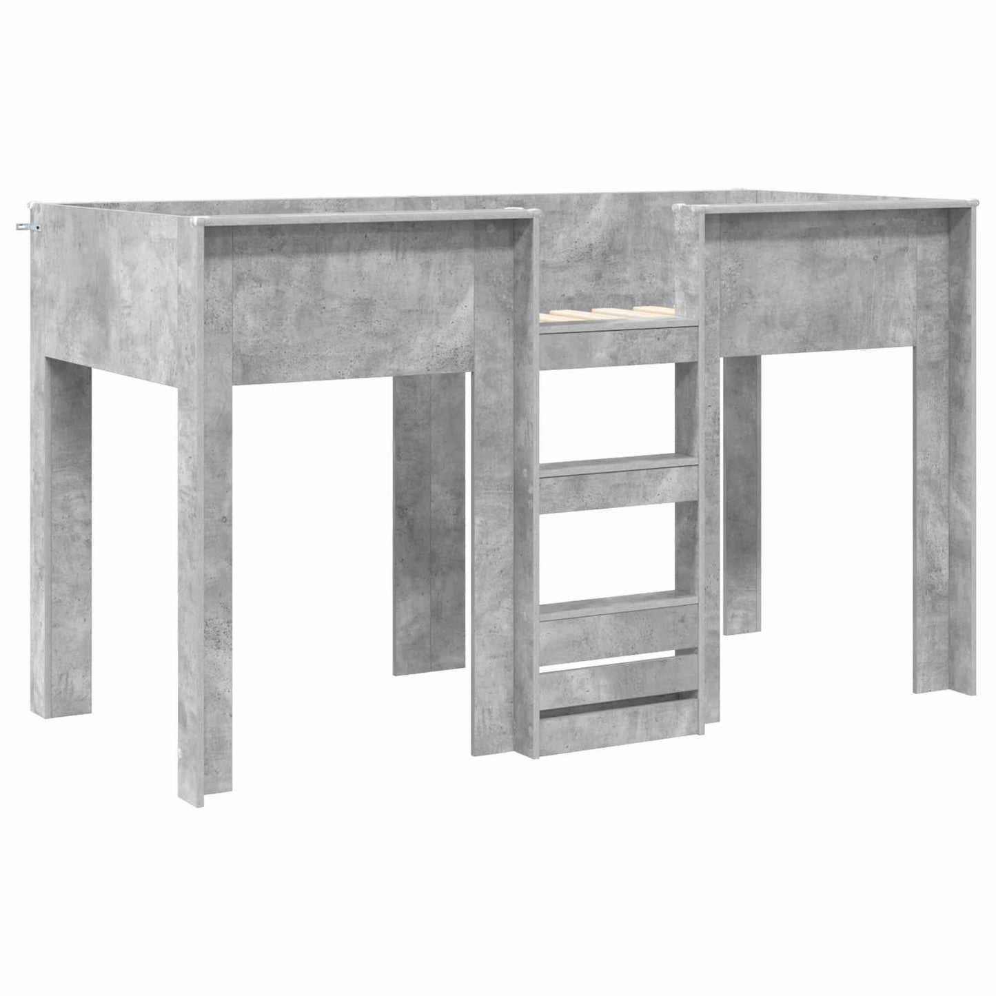 Bunk Bed for Kids Concrete Grey 75 x 190 cm Engineered wood