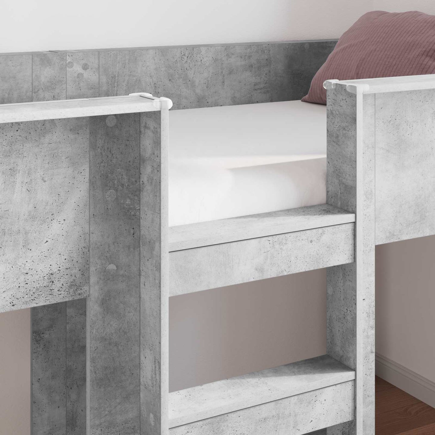 Bunk Bed for Kids Concrete Grey 90 x 190 cm Engineered wood