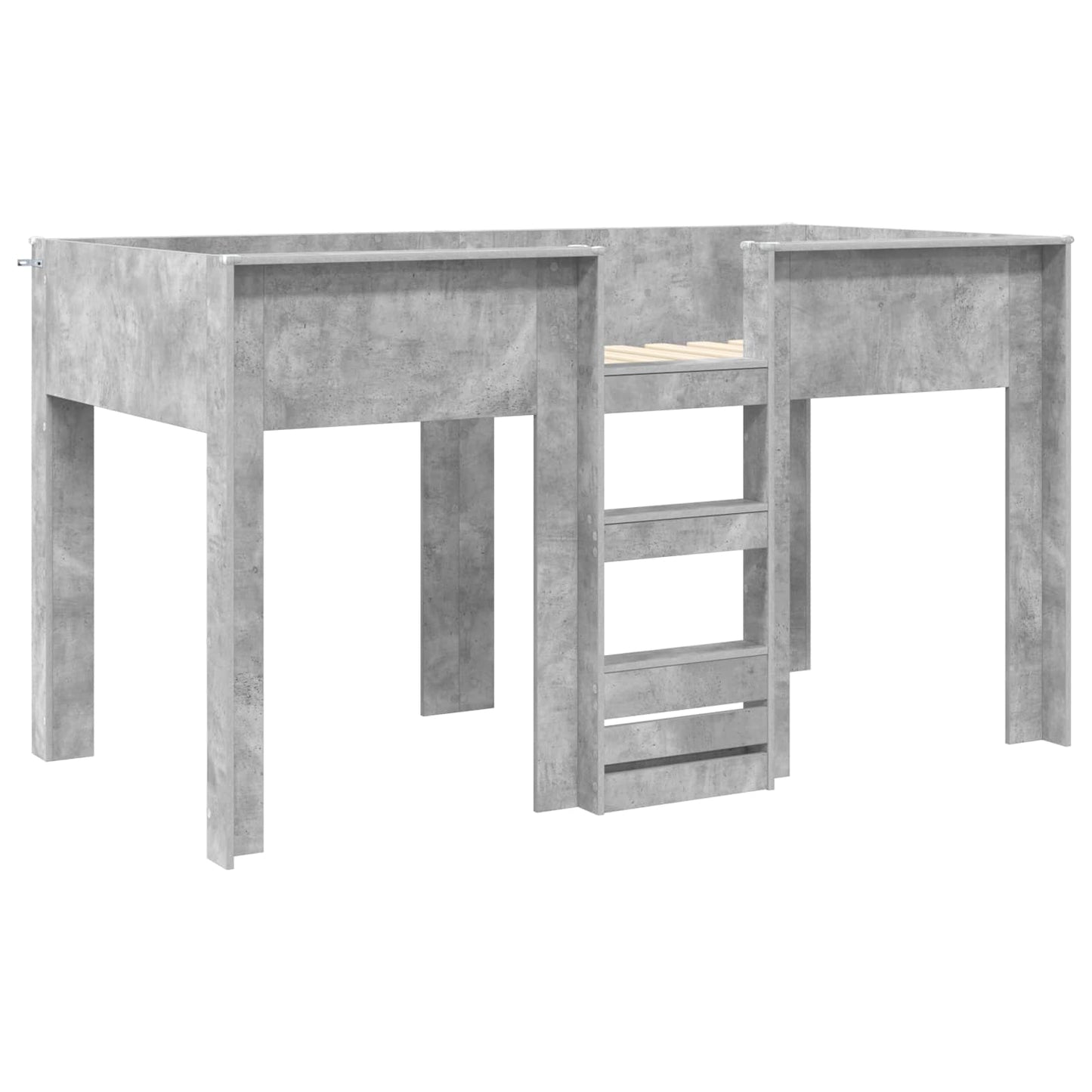 Bunk Bed for Kids Concrete Grey 90 x 190 cm Engineered wood