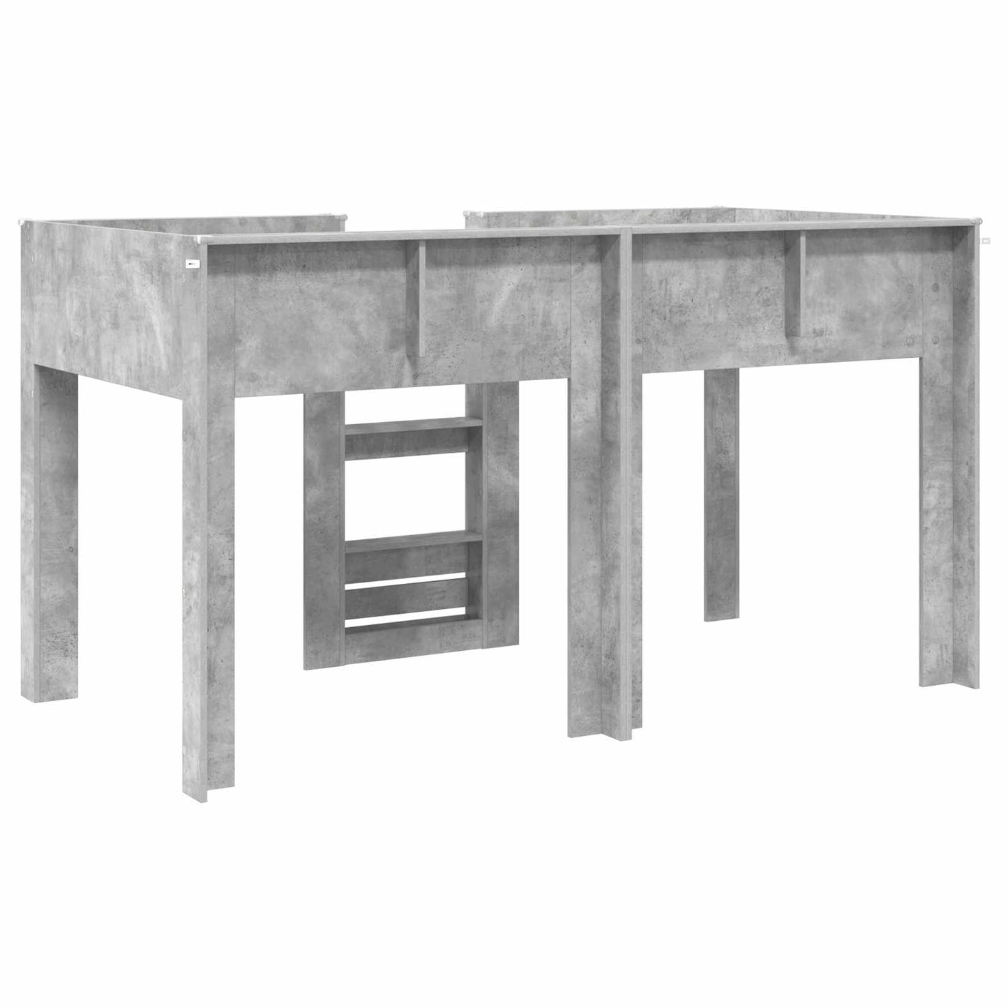 Bunk Bed for Kids Concrete Grey 90 x 190 cm Engineered wood