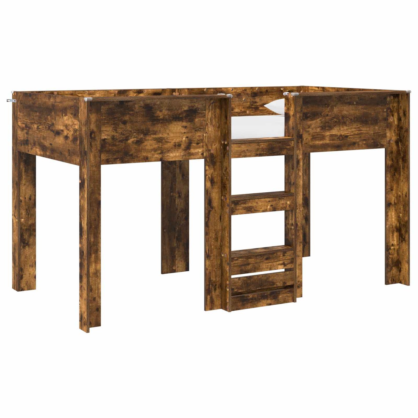 Bunk Bed for Kids Smoked Oak 90 x 190 cm Engineered wood
