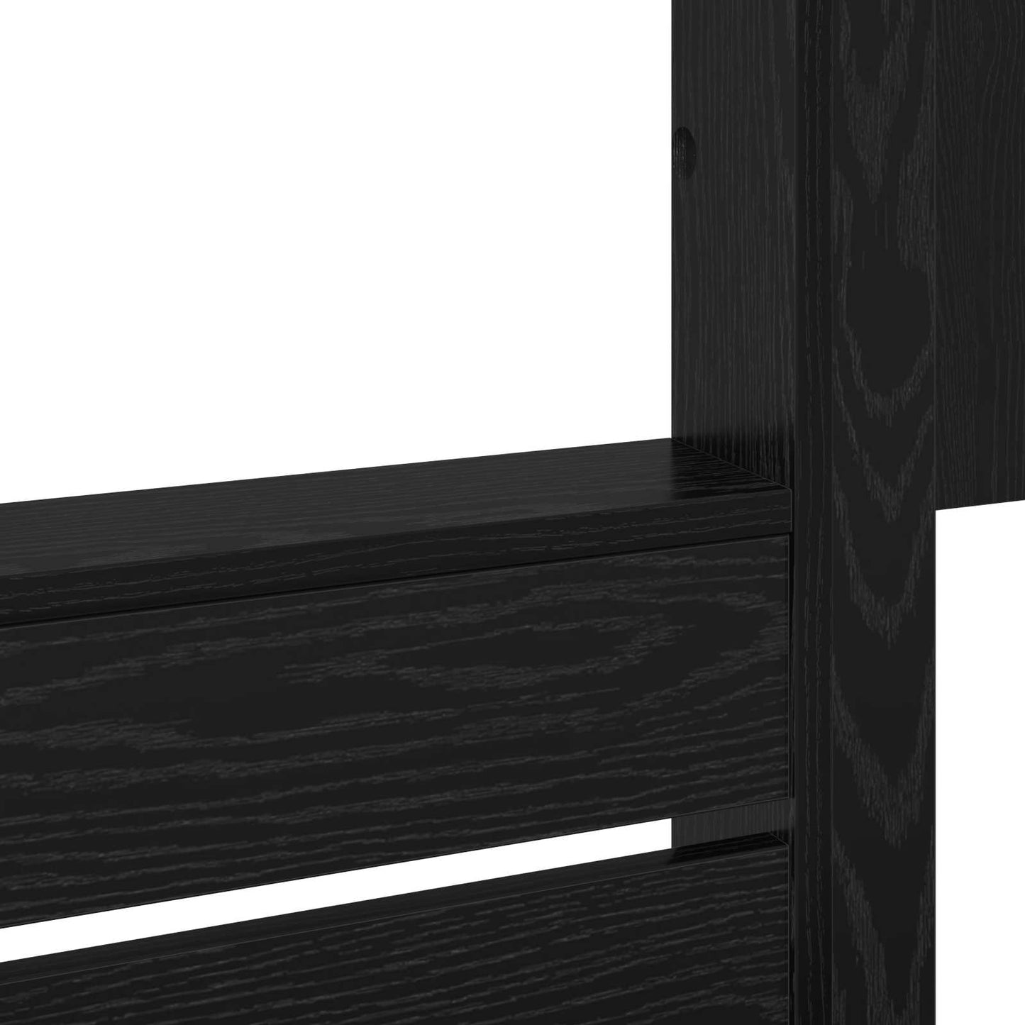 Bunk Bed for Kids Black Oak 100 x 200 cm Engineered wood