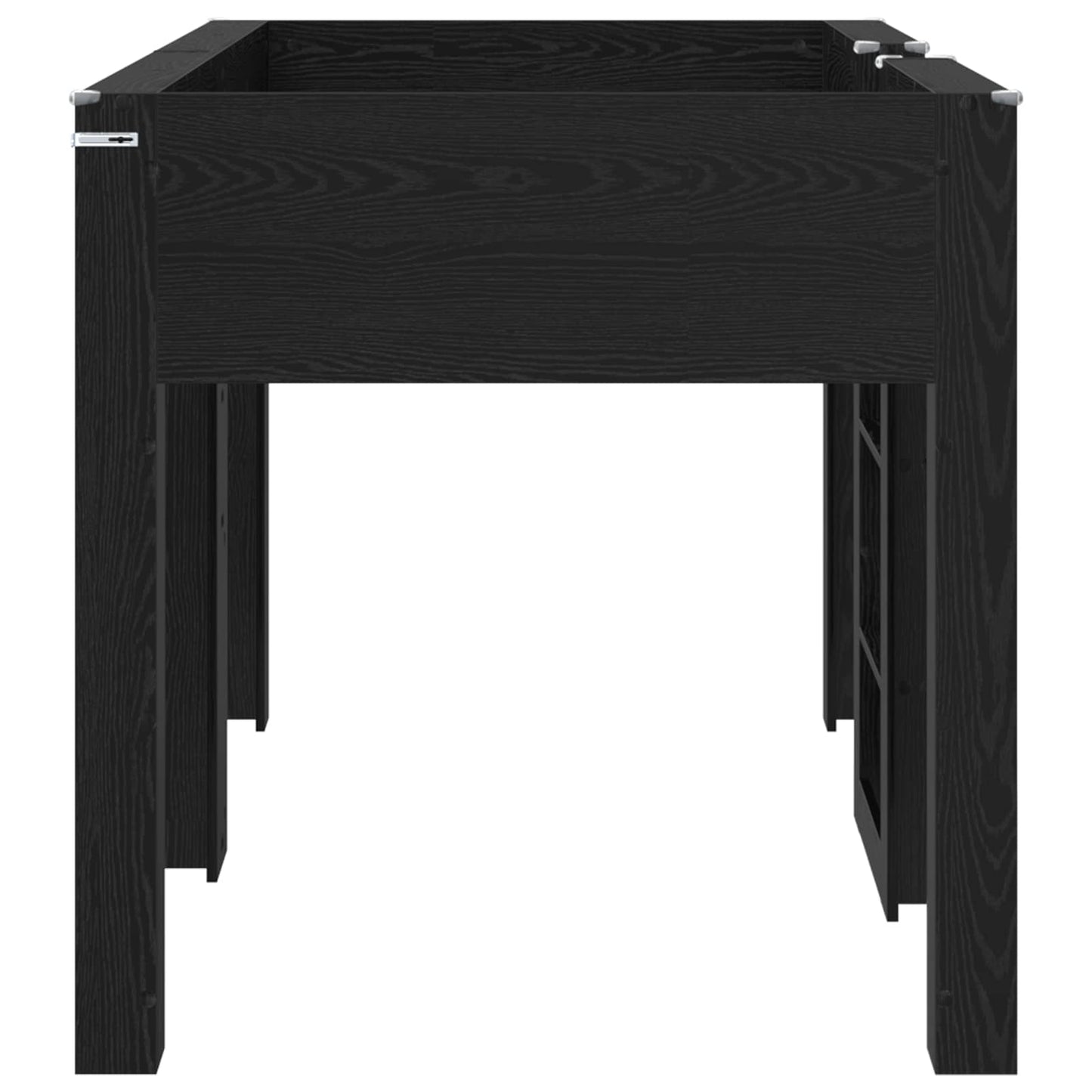 Bunk Bed for Kids Black Oak 100 x 200 cm Engineered wood