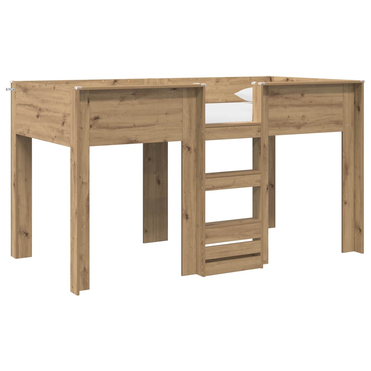 Bunk Bed for Kids Artisan Oak 100 x 200 cm Engineered wood