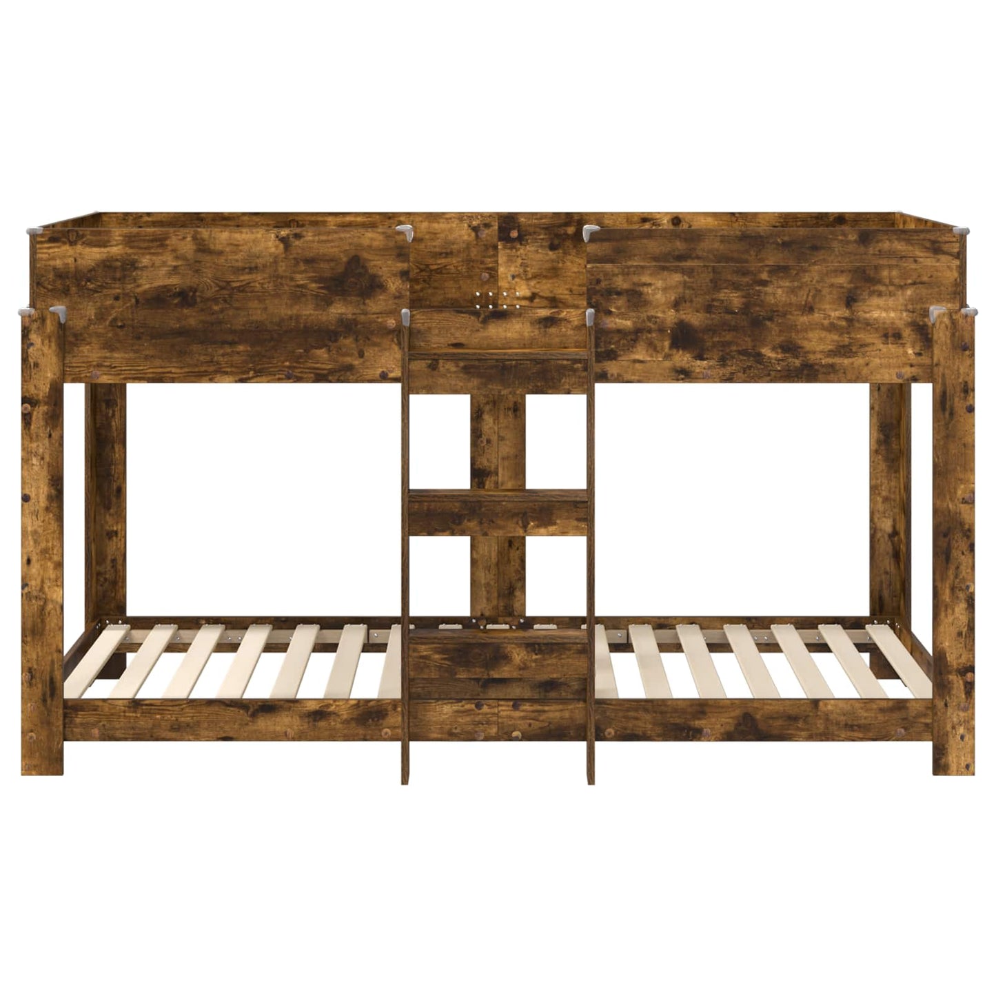 Bunk Bed for Kids Smoked Oak 100 x 200 cm Engineered Wood