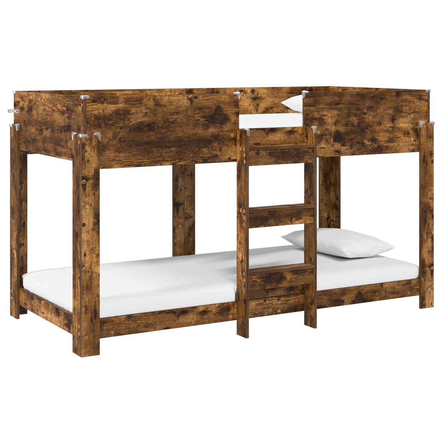 Bunk Bed for Kids Smoked Oak 90 x 200 cm Engineered Wood