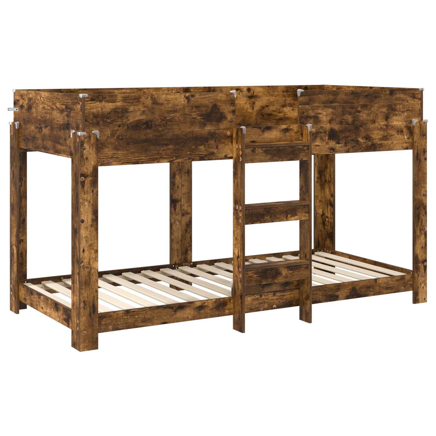 Bunk Bed for Kids Smoked Oak 90 x 200 cm Engineered Wood