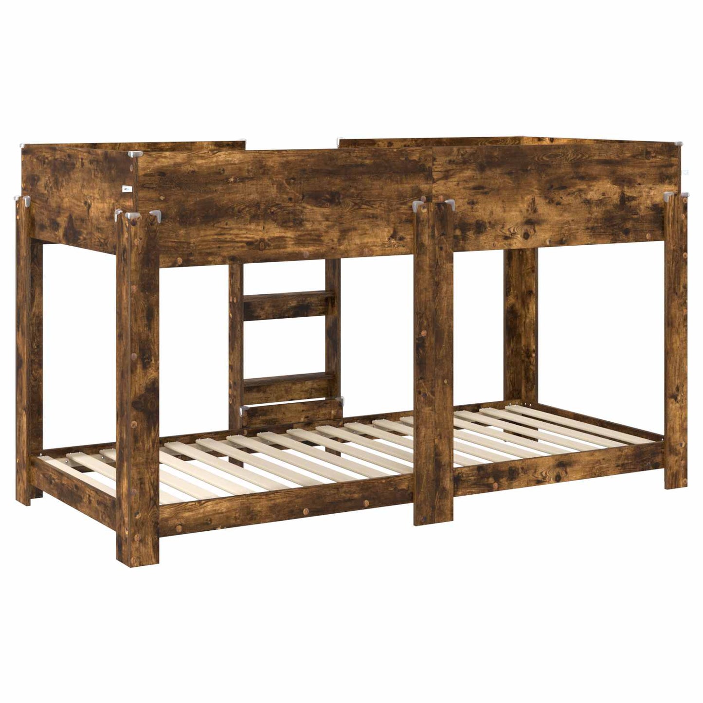 Bunk Bed for Kids Smoked Oak 90 x 200 cm Engineered Wood