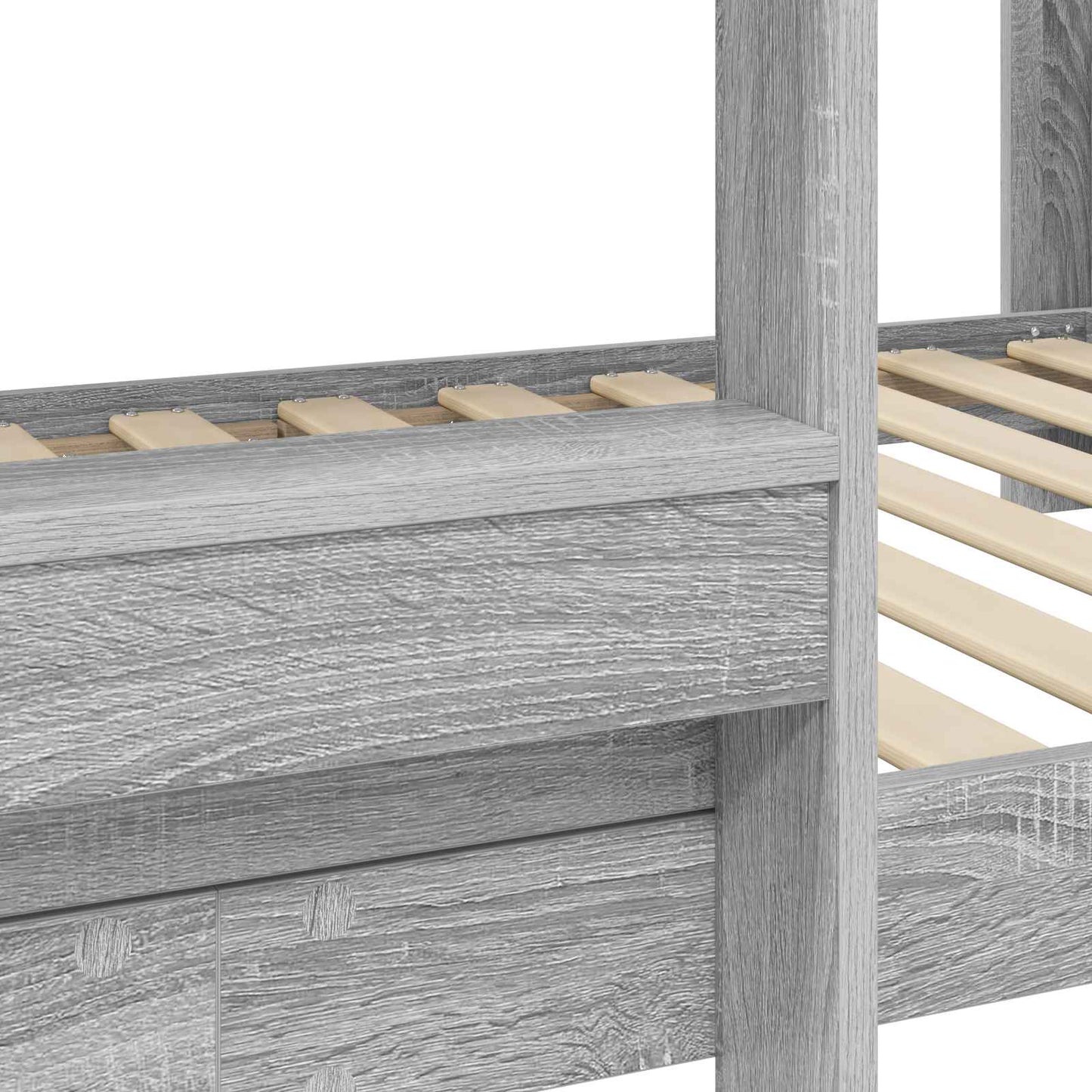 Bunk Bed for Kids Grey Sonoma 90 x 200 cm Engineered Wood