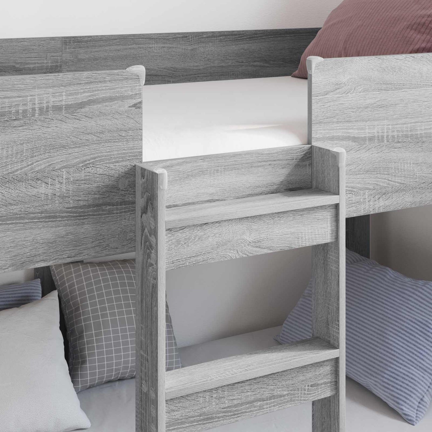 Bunk Bed for Kids Grey Sonoma 90 x 200 cm Engineered Wood