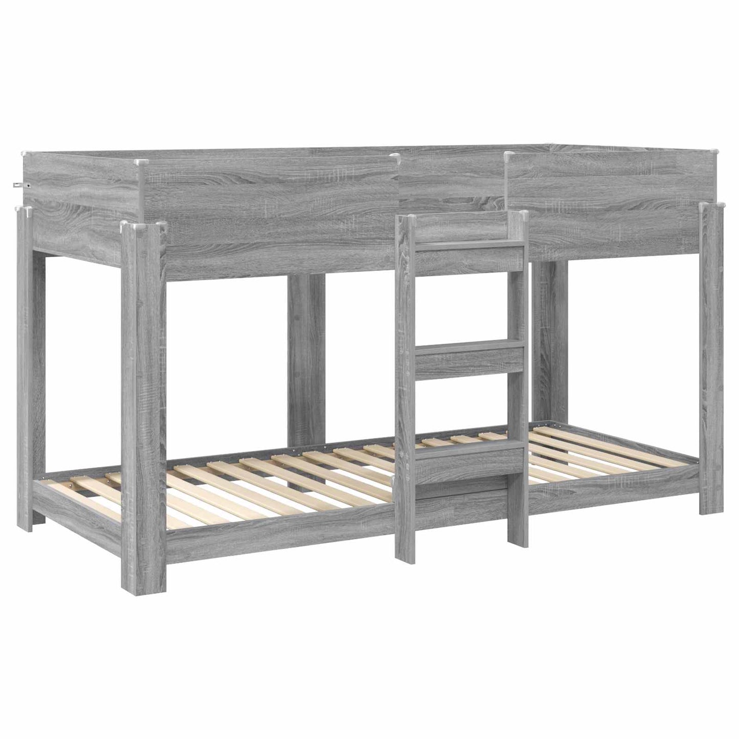 Bunk Bed for Kids Grey Sonoma 90 x 200 cm Engineered Wood