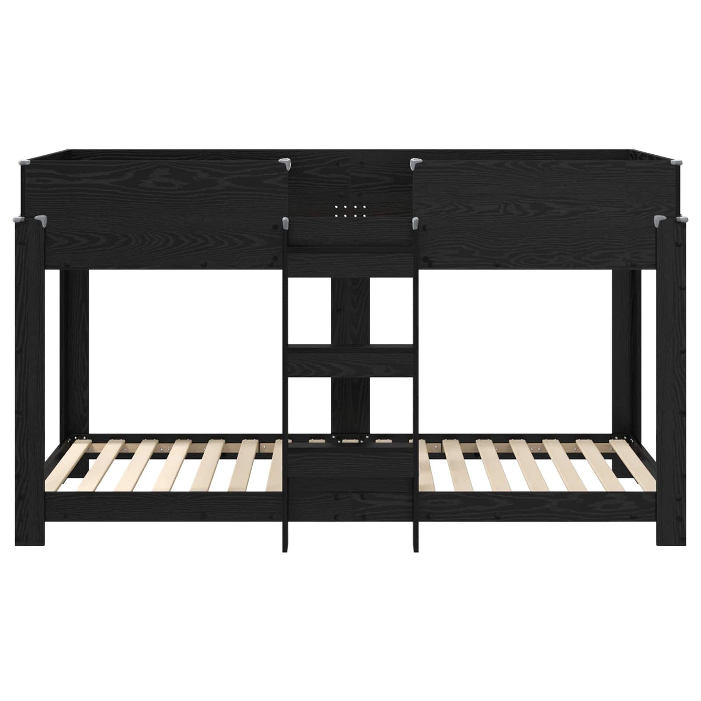 Bunk Bed for Kids Black Oak 80 x 200 cm Engineered Wood