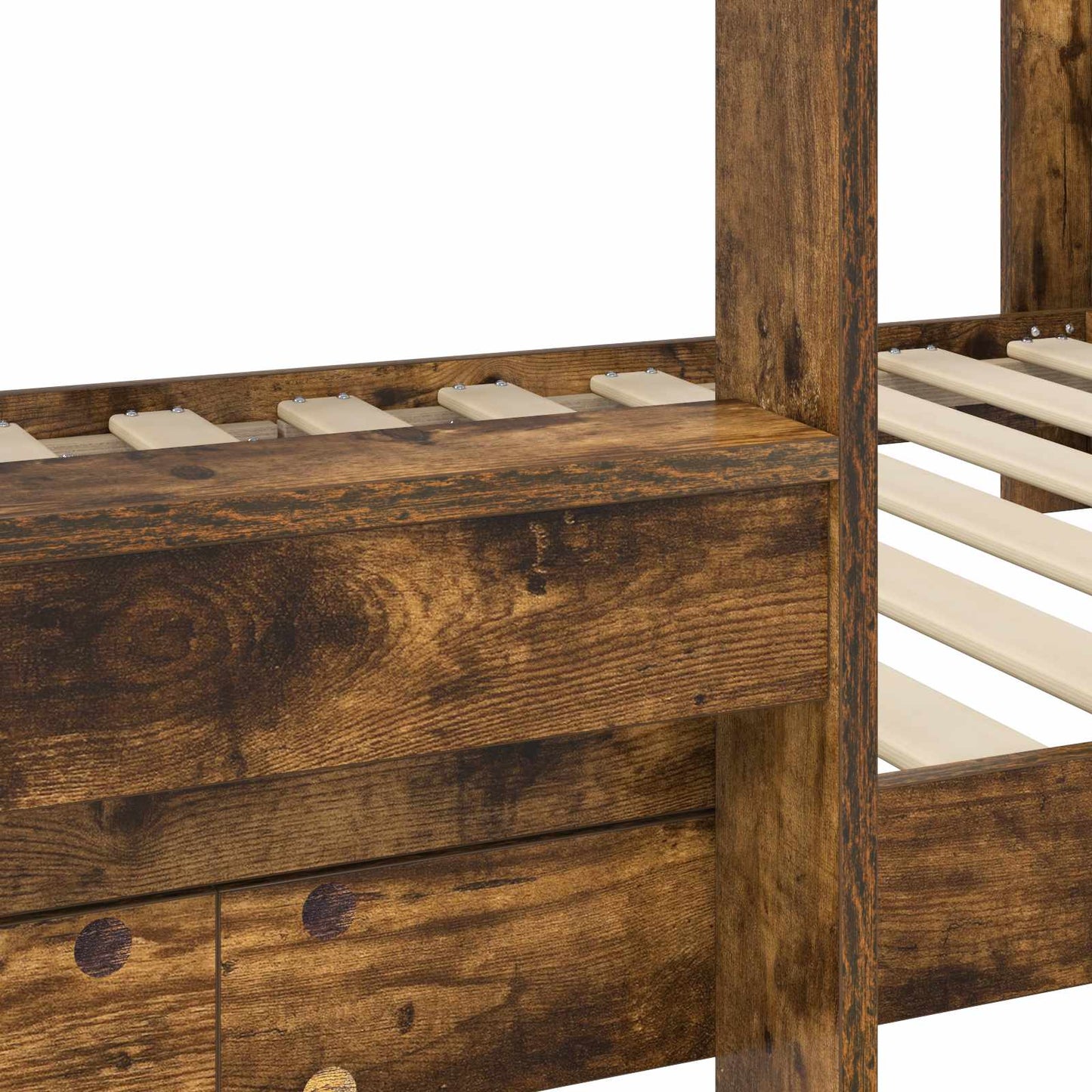 Bunk Bed for Kids Smoked Oak 90 x 190 cm Engineered Wood