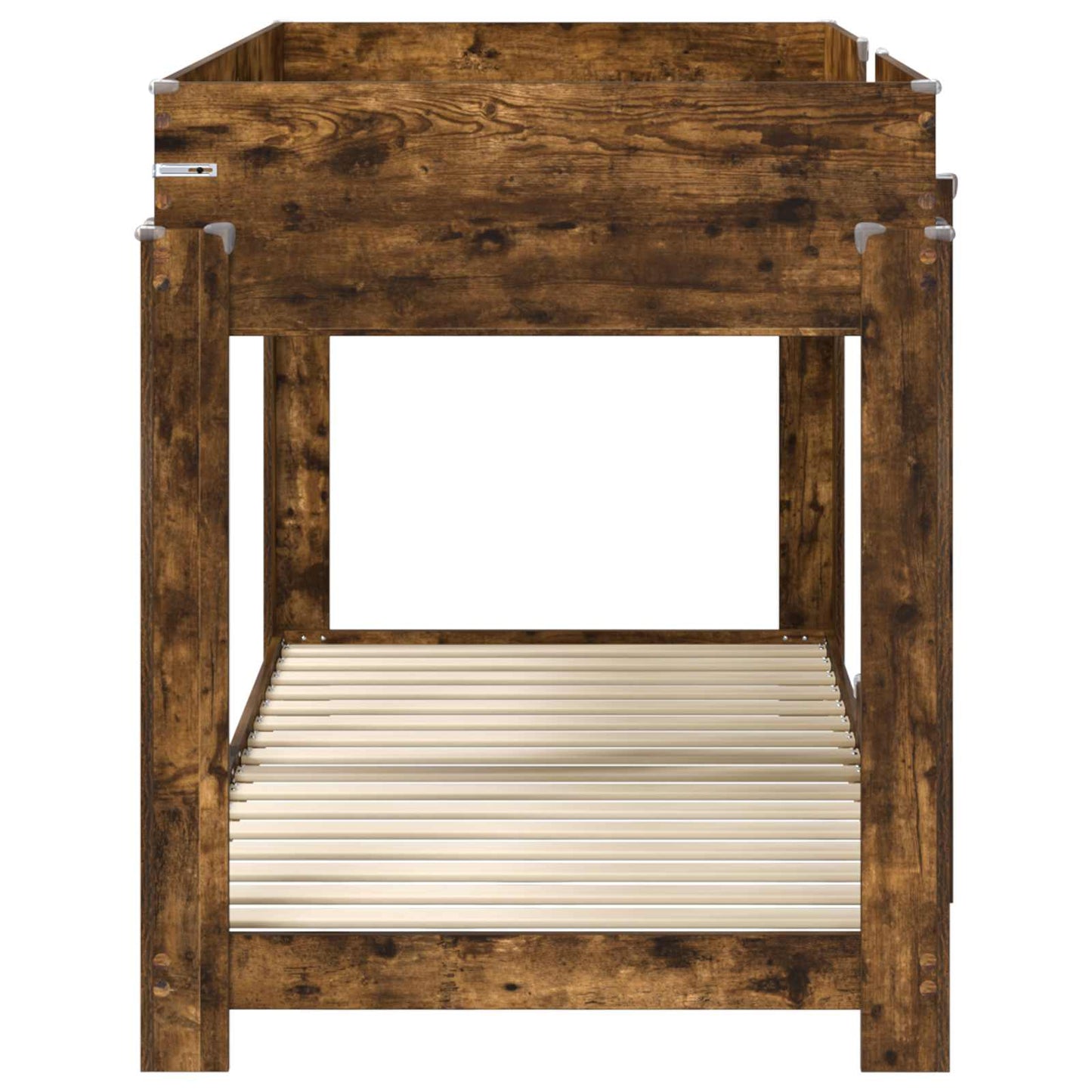 Bunk Bed for Kids Smoked Oak 90 x 190 cm Engineered Wood