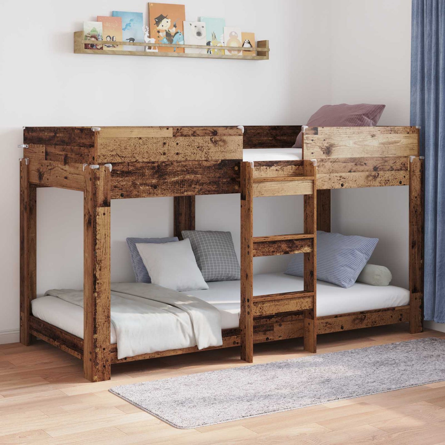 Bunk Bed for Kids Old Wood 90 x 190 cm Engineered Wood