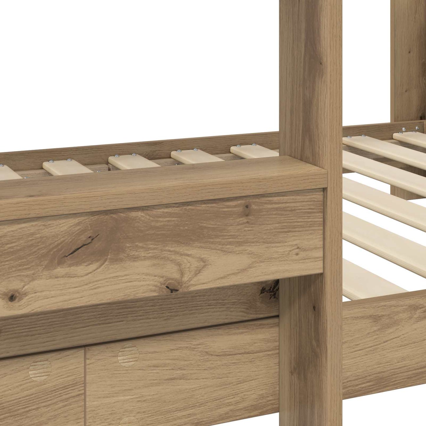Bunk Bed for Kids Artisan Oak 90 x 190 cm Engineered Wood