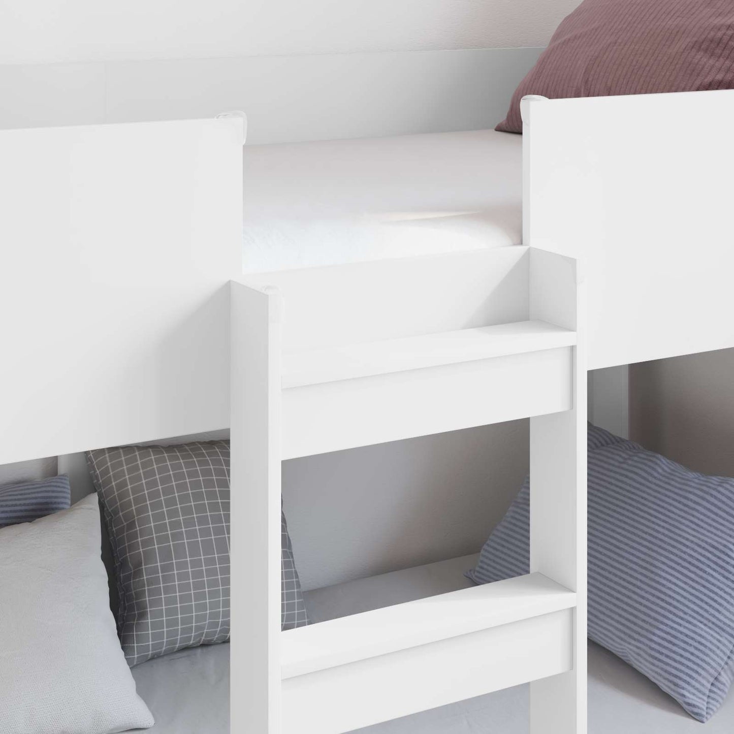 Bunk Bed for Kids White 75 x 190 cm Engineered Wood