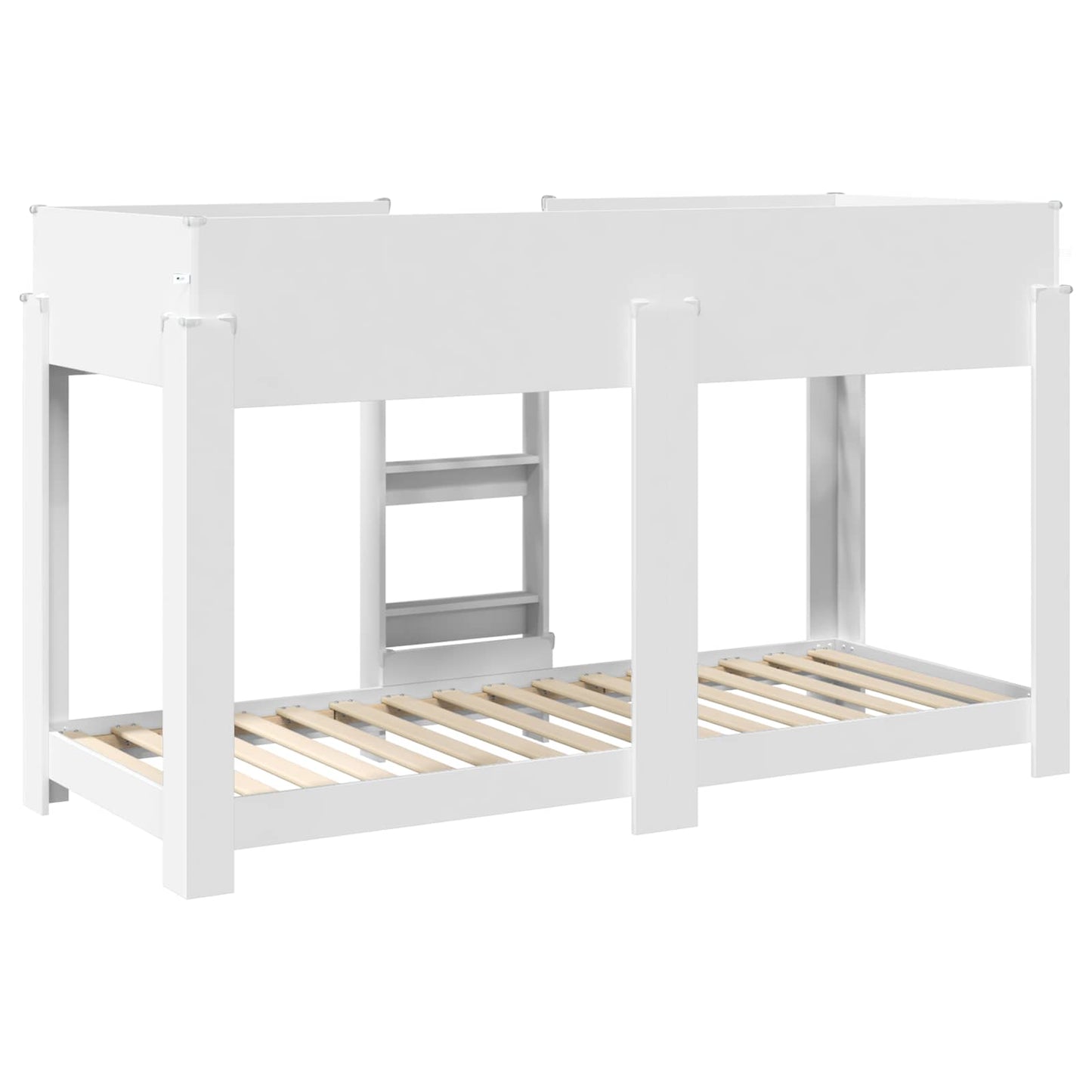 Bunk Bed for Kids White 75 x 190 cm Engineered Wood