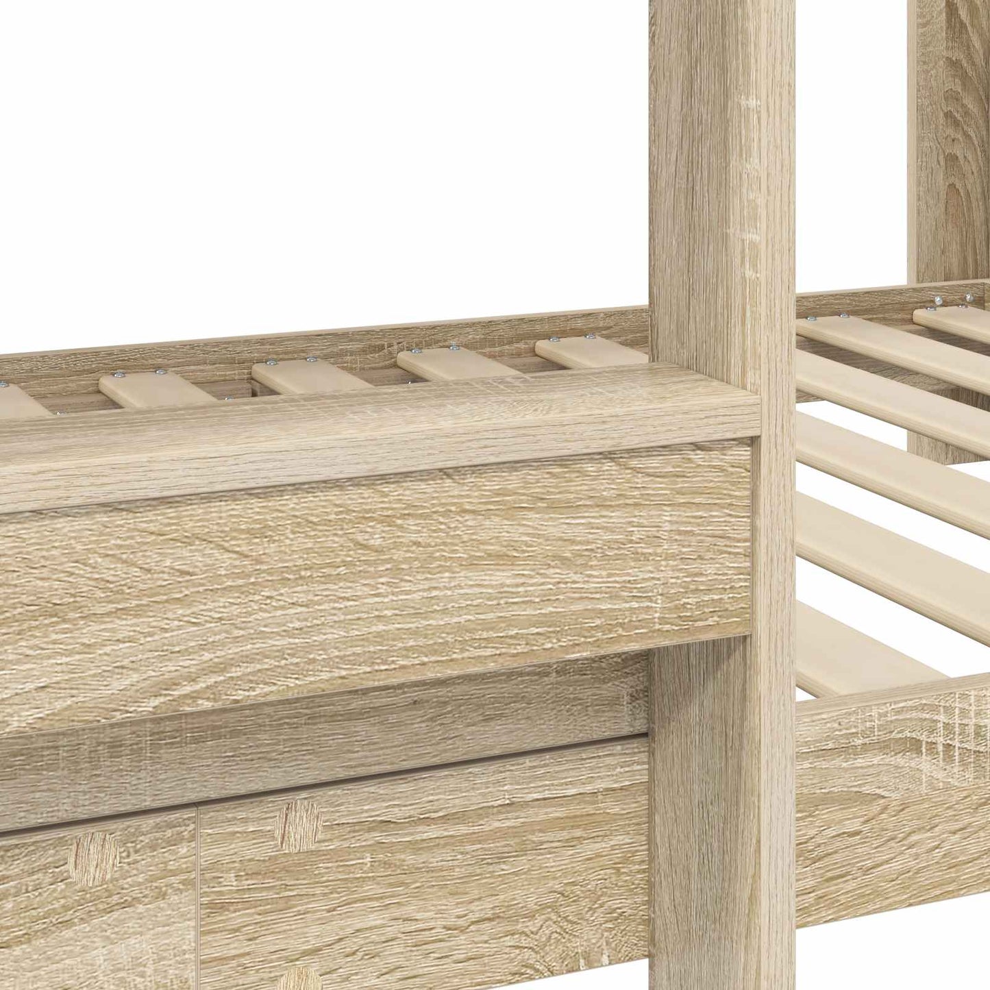 Bunk Bed for Kids Sonoma Oak 75 x 190 cm Engineered Wood