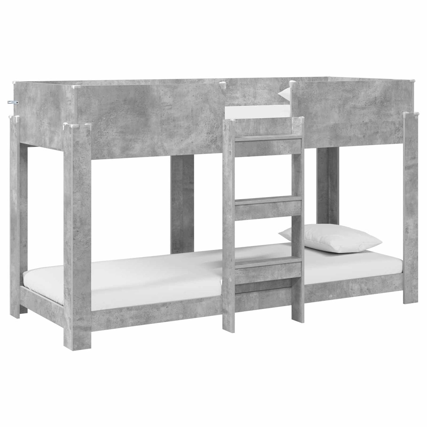 Bunk Bed for Kids Concrete Grey 75 x 190 cm Engineered Wood