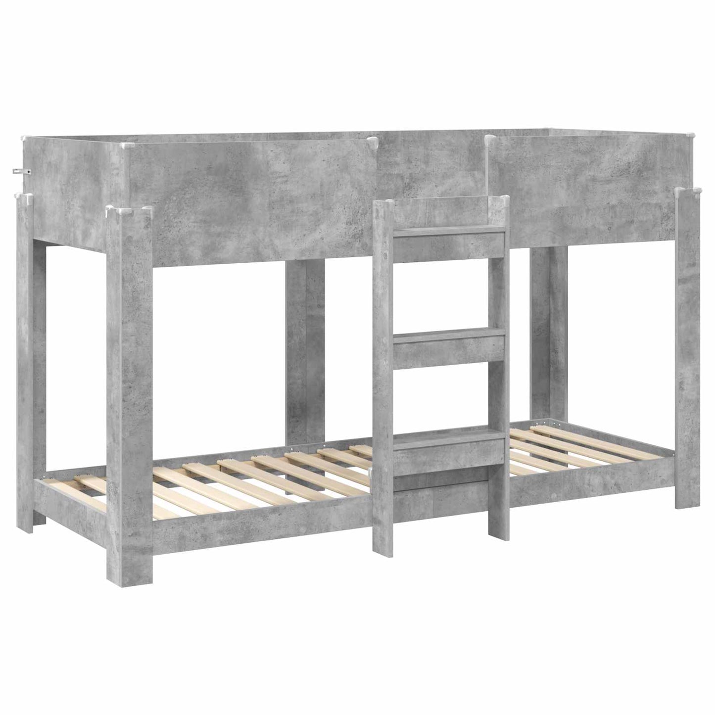 Bunk Bed for Kids Concrete Grey 75 x 190 cm Engineered Wood