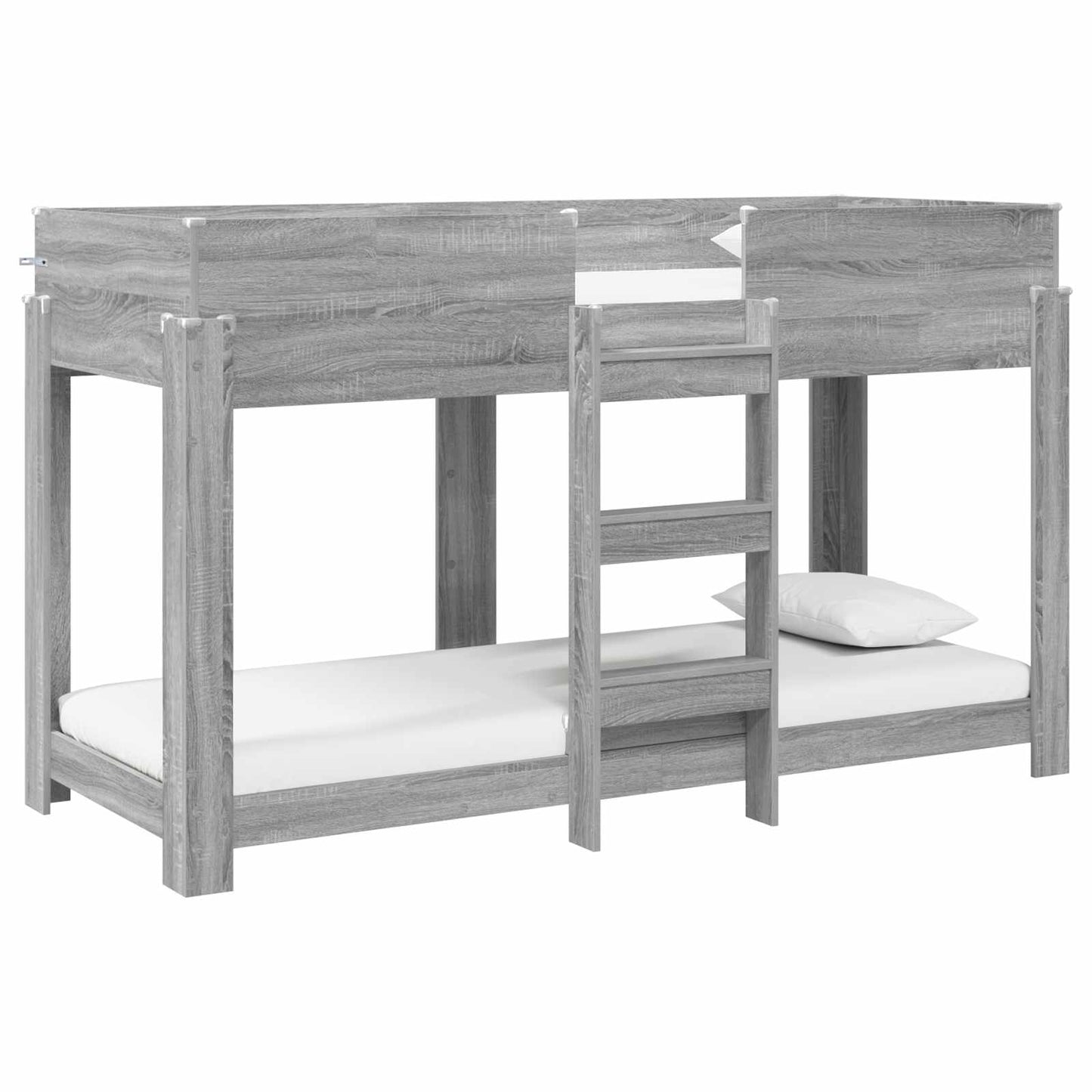 Bunk Bed for Kids Grey Sonoma 75 x 190 cm Engineered Wood