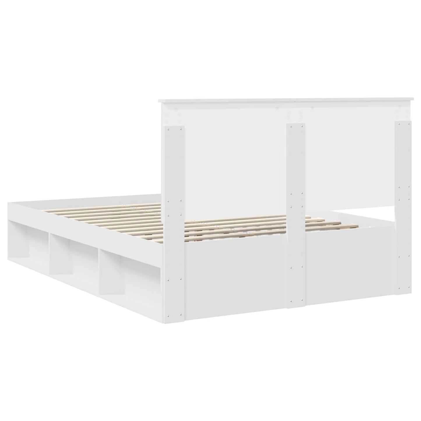 Bed Frame with Headboard White 160 x 200 cm Solid Pine Wood