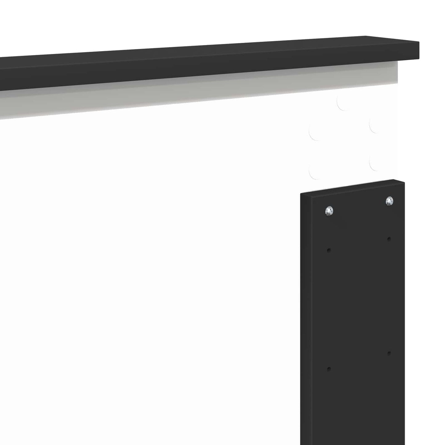Bed Frame with Headboard Black 150 x 200 cm Solid Pine Wood