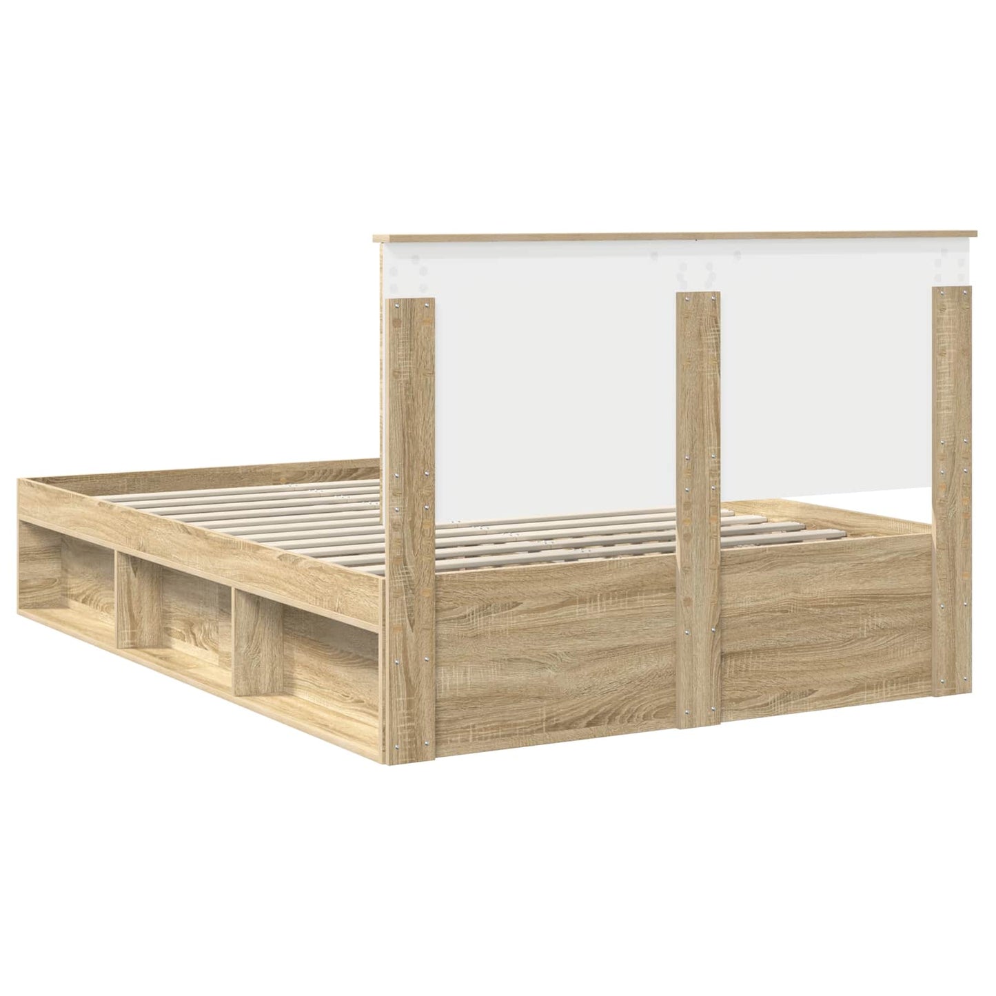 Bed Frame with Drawer Sonoma Oak 150 x 200 cm Solid Pine Wood