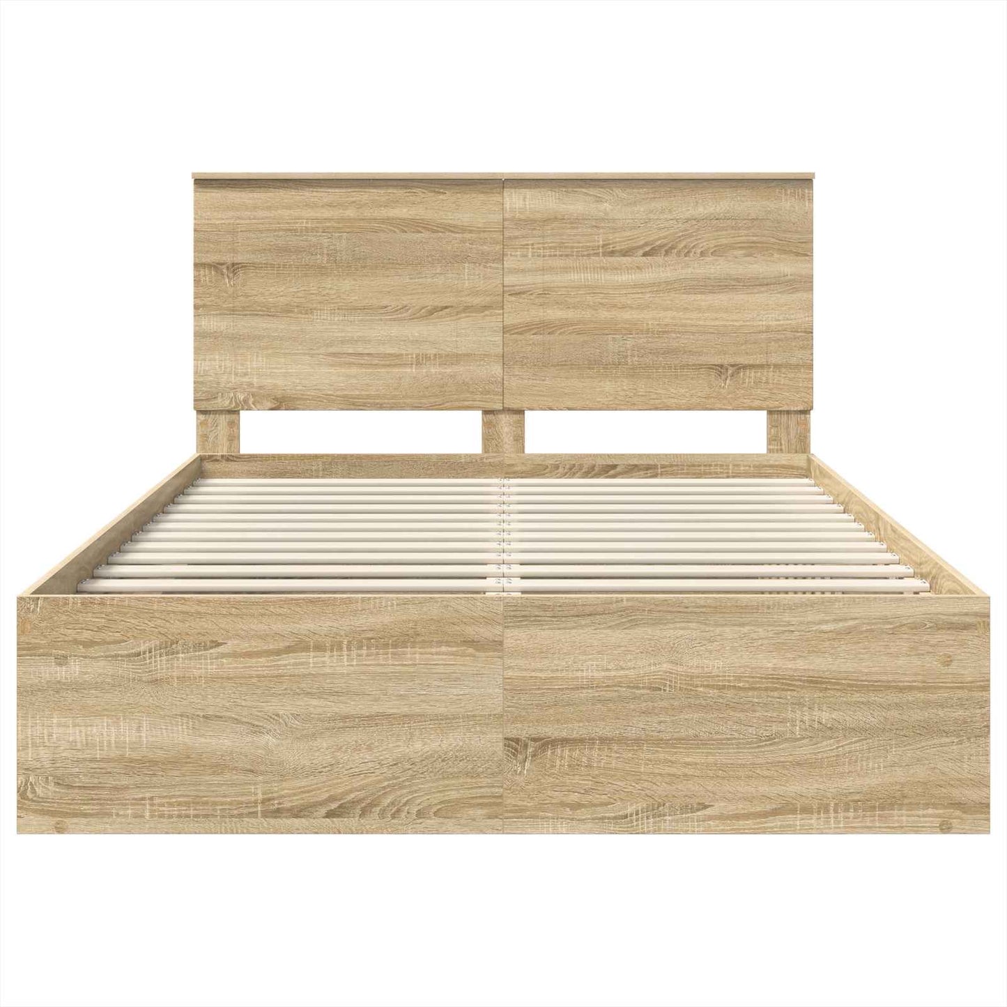 Bed Frame with Drawer Sonoma Oak 150 x 200 cm Solid Pine Wood