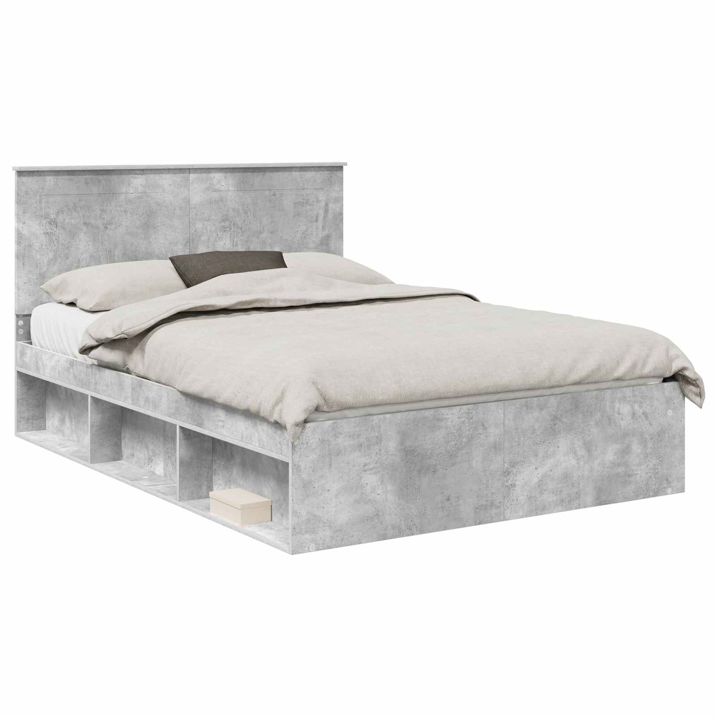 Bed Frame with Headboard Concerte 140 x 190 cm Solid Pine Wood