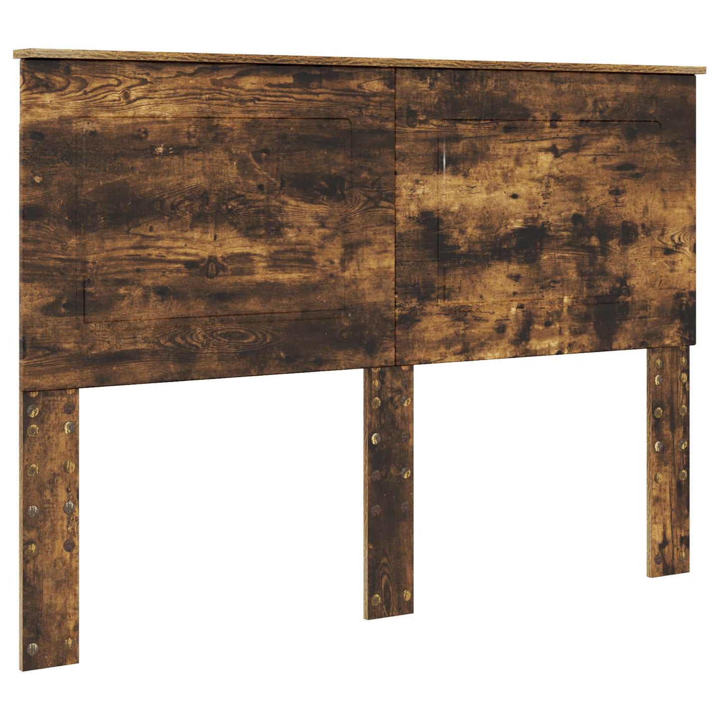 Bed Frame Smoked Oak 140 x 190 cm Solid Pine Wood