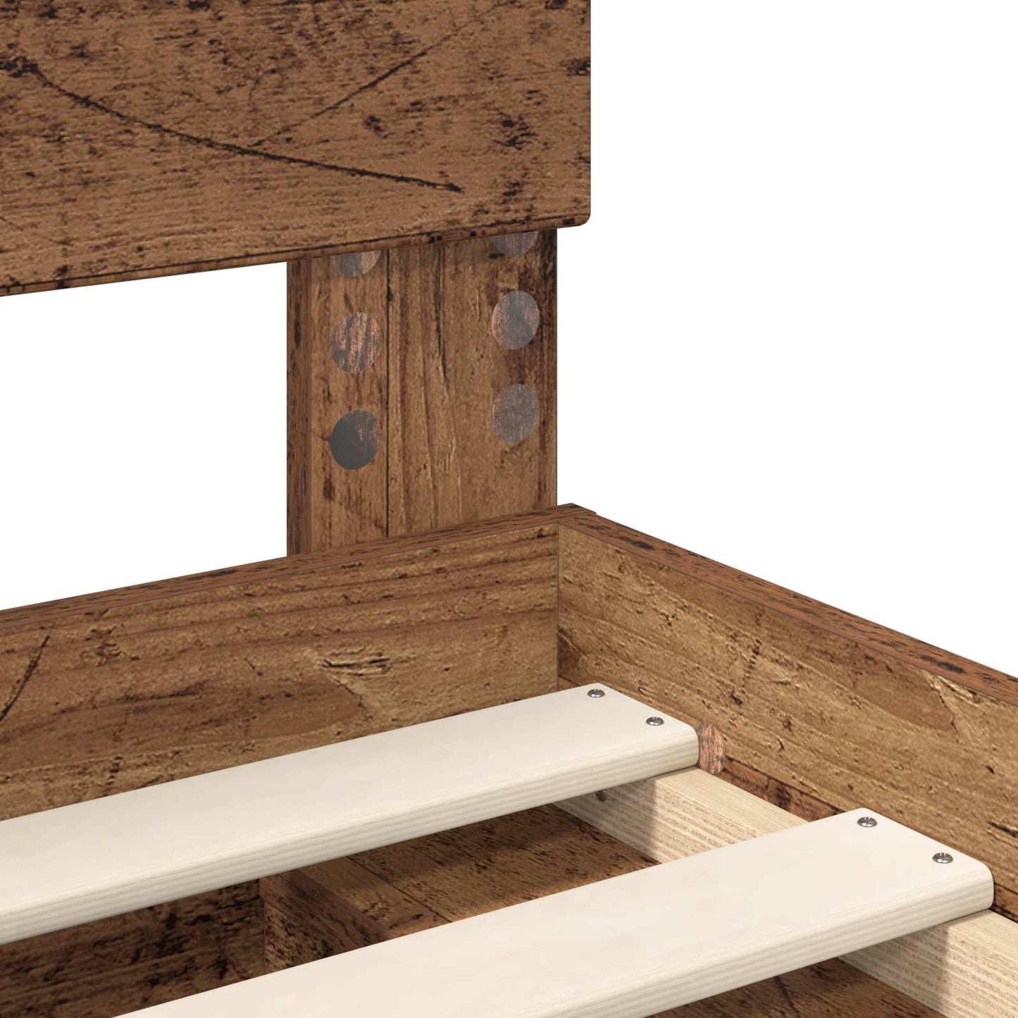 Bed Frame with Headboard Old Wood 140 x 190 cm Solid Pine Wood