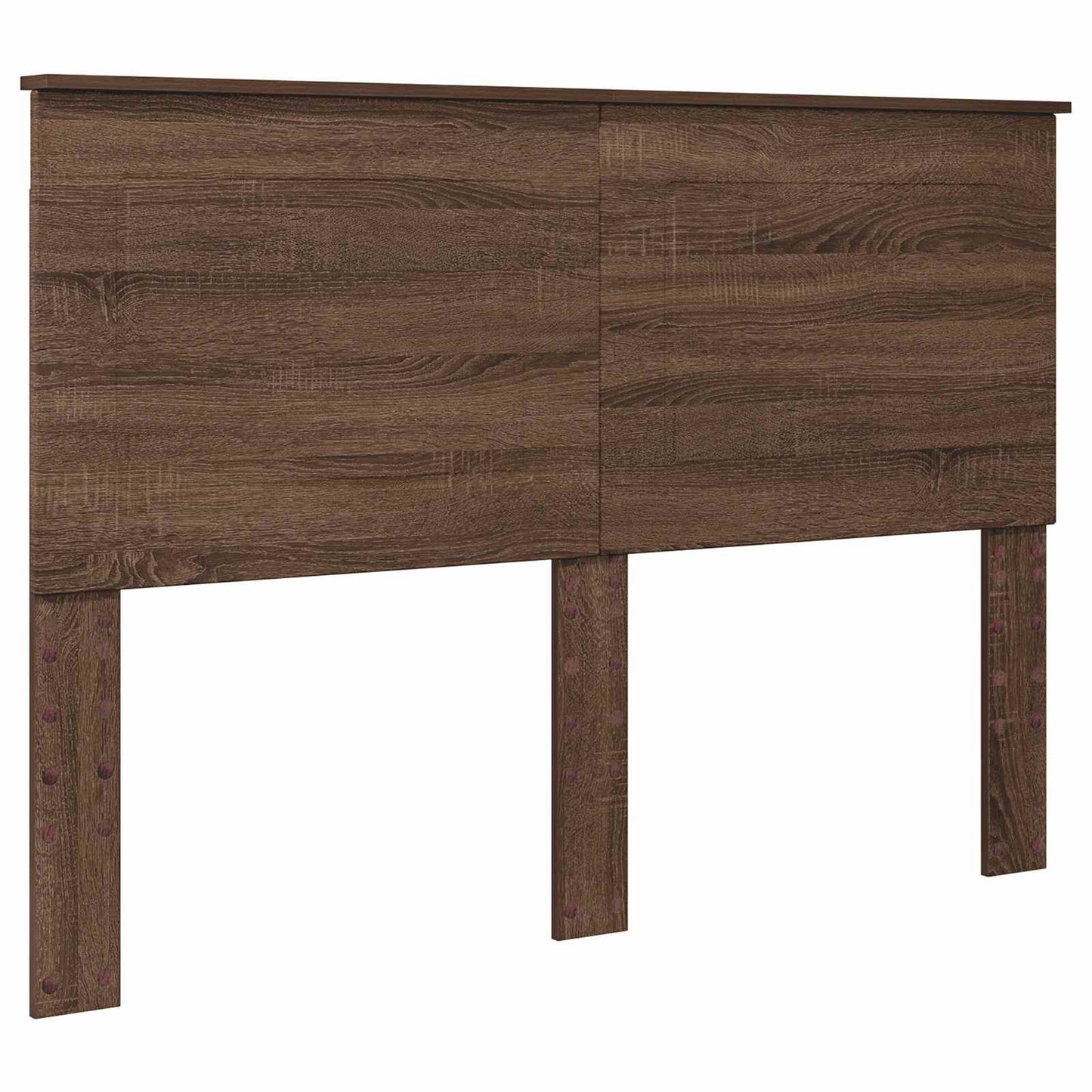 Bed Frame with Headboard Brown Oak 140 x 200 cm Solid Pine Wood