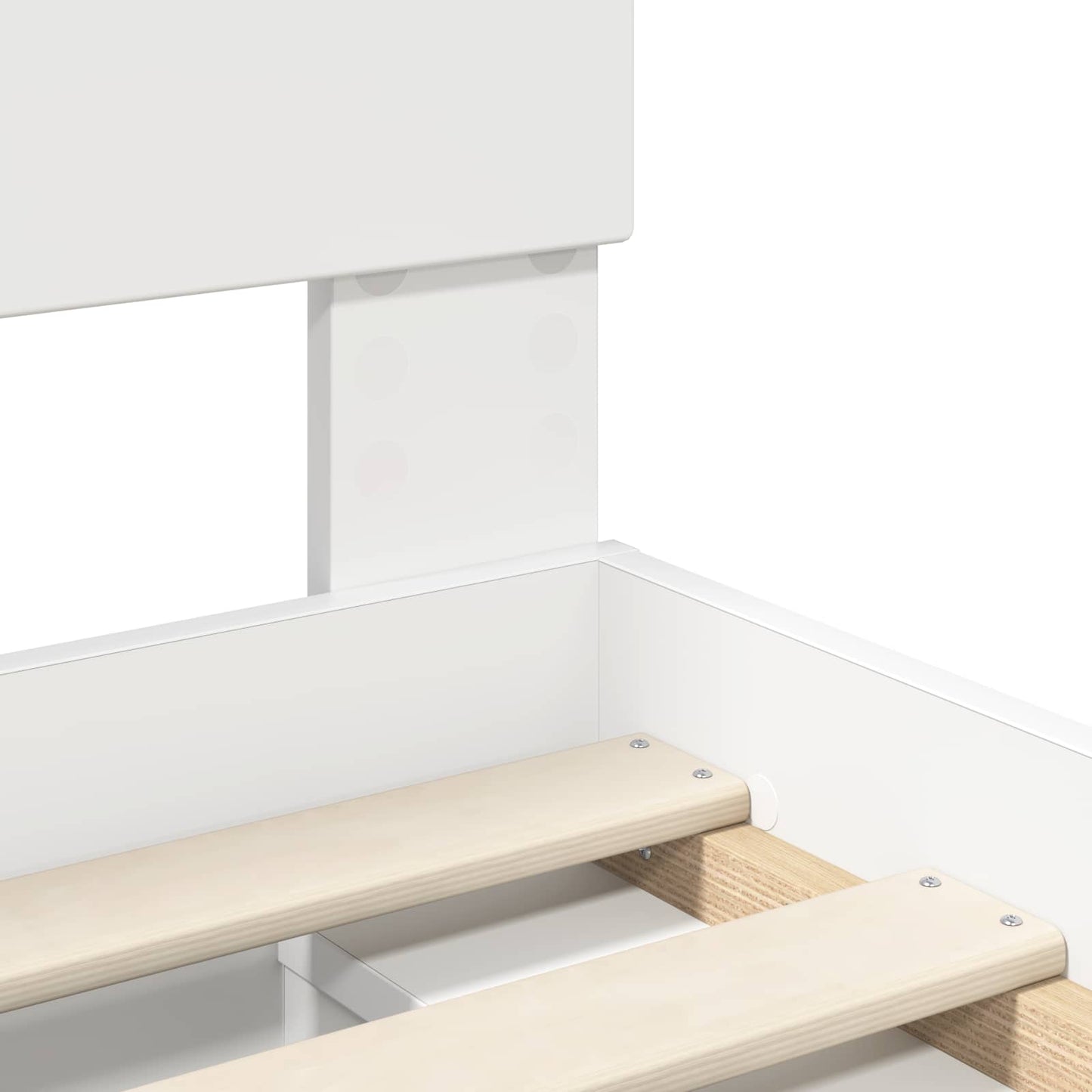 Bed Frame with Headboard White 135 x 190 cm Solid Pine Wood