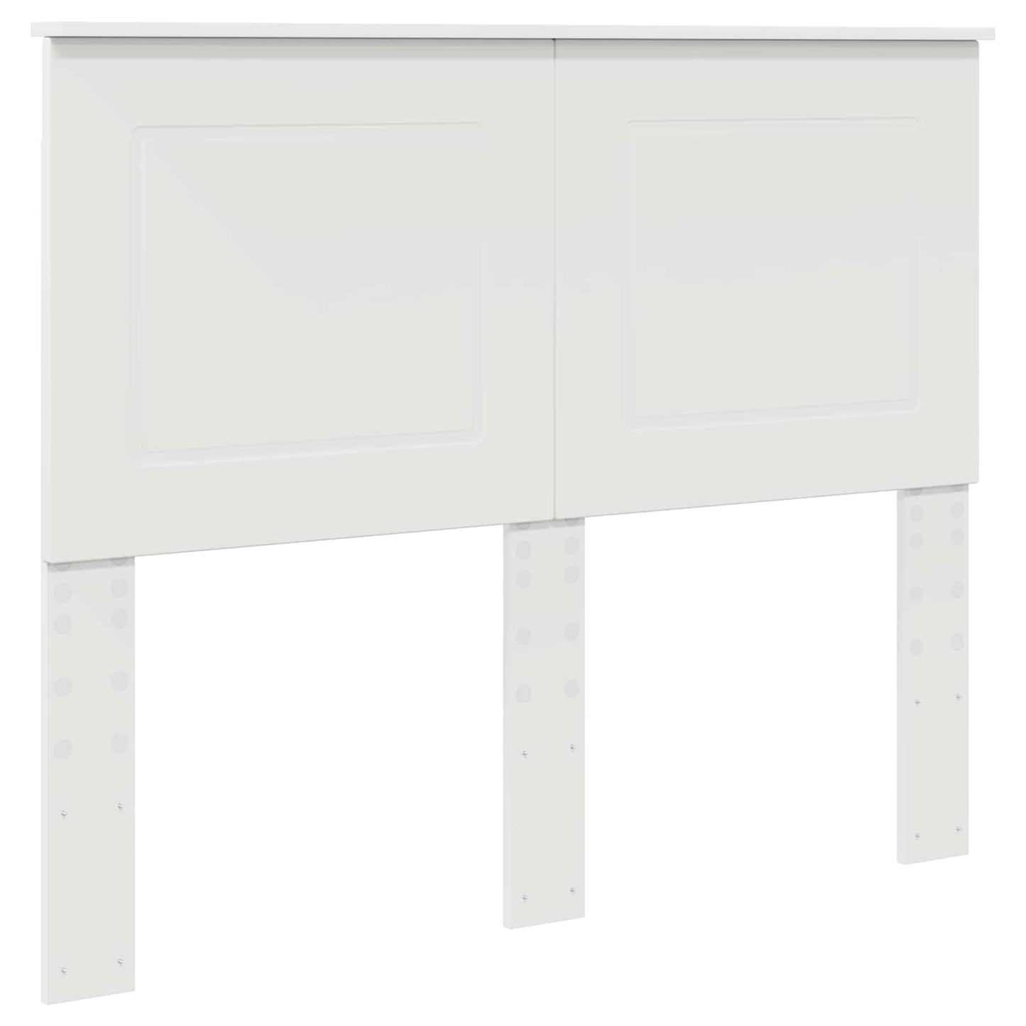 Bed Frame with Headboard White 135 x 190 cm Solid Pine Wood