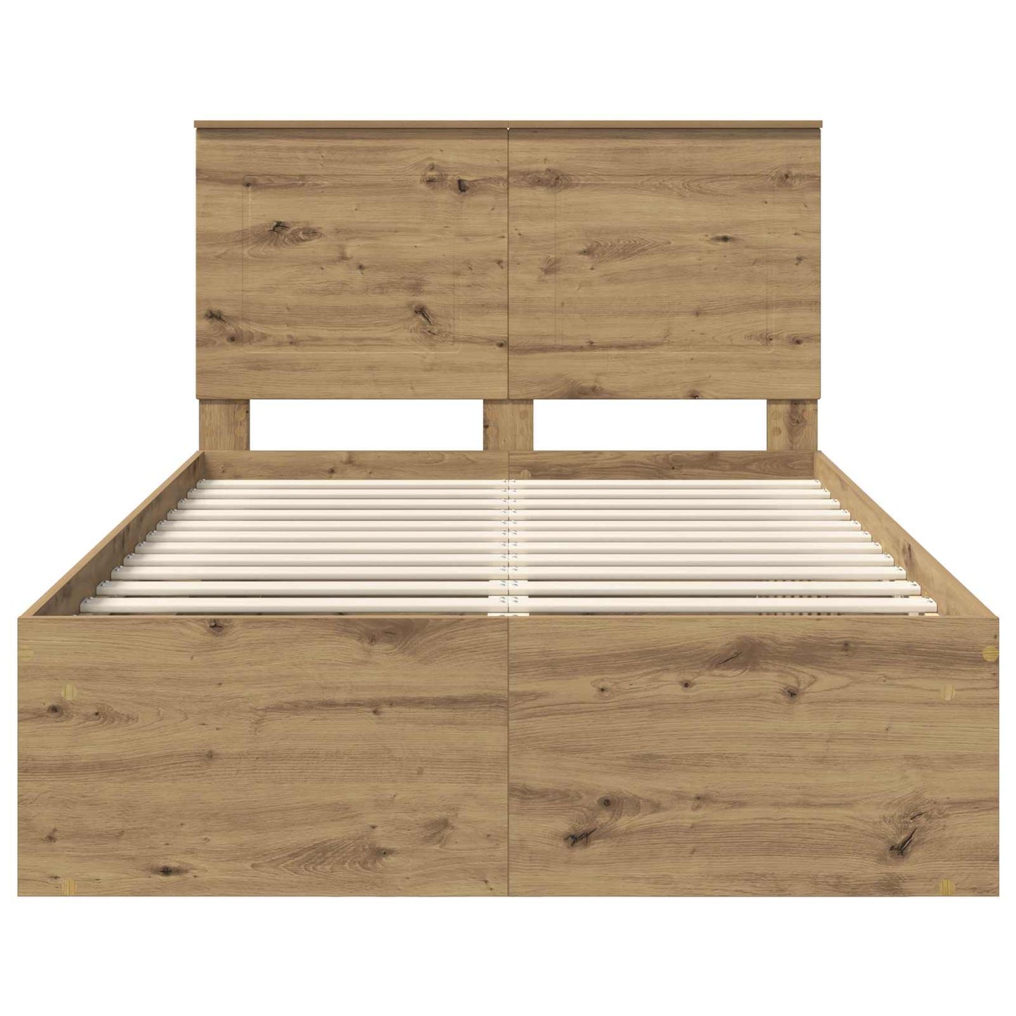Bed Frame Artisian Oak 120 x 190 cm Solid Pine Wood