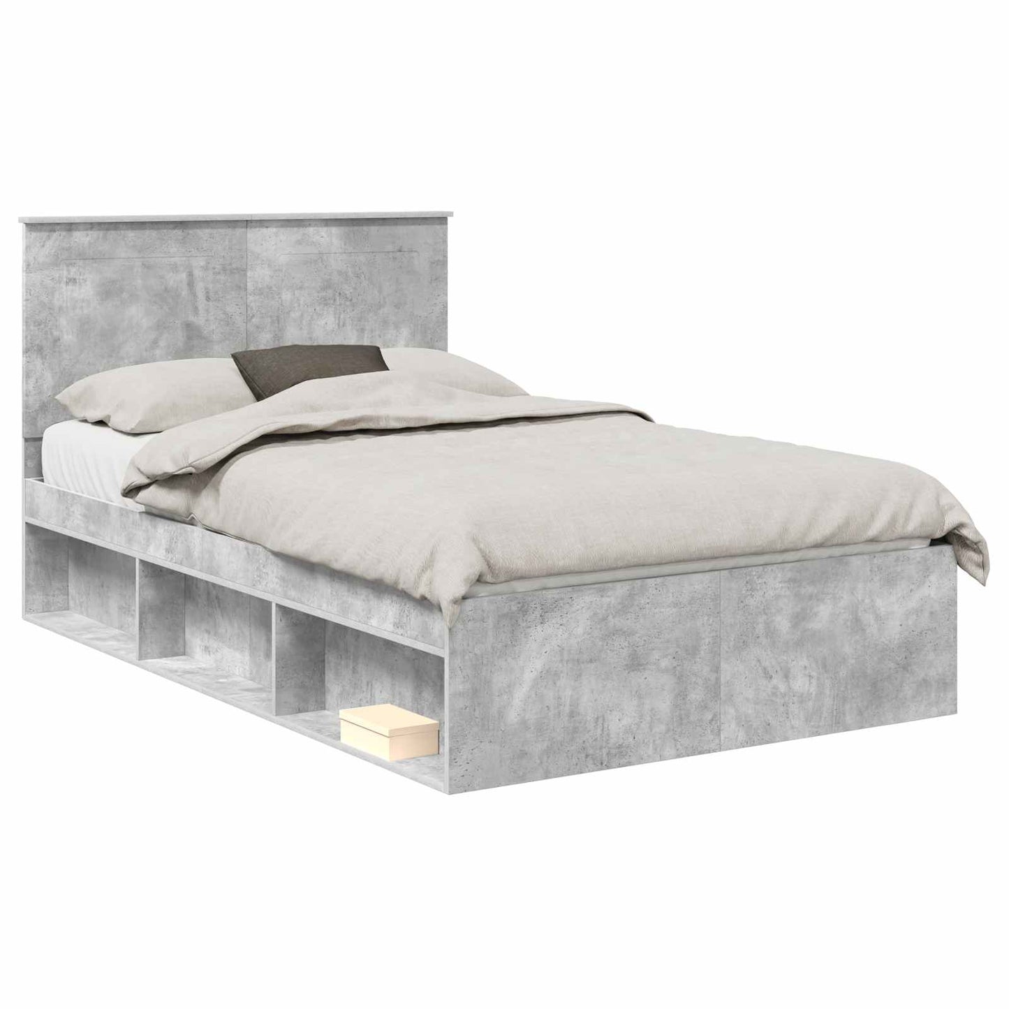 Bed Frame with Headboard Concerte 120 x 200 cm Solid Pine Wood