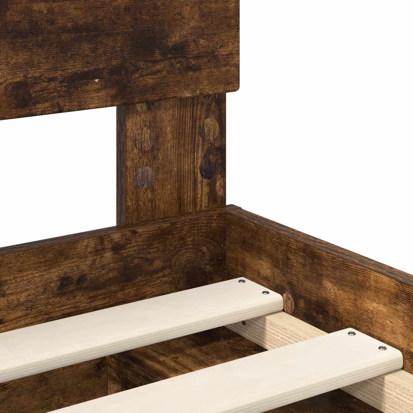 Bed Frame Smoked Oak 120 x 200 cm Solid Pine Wood